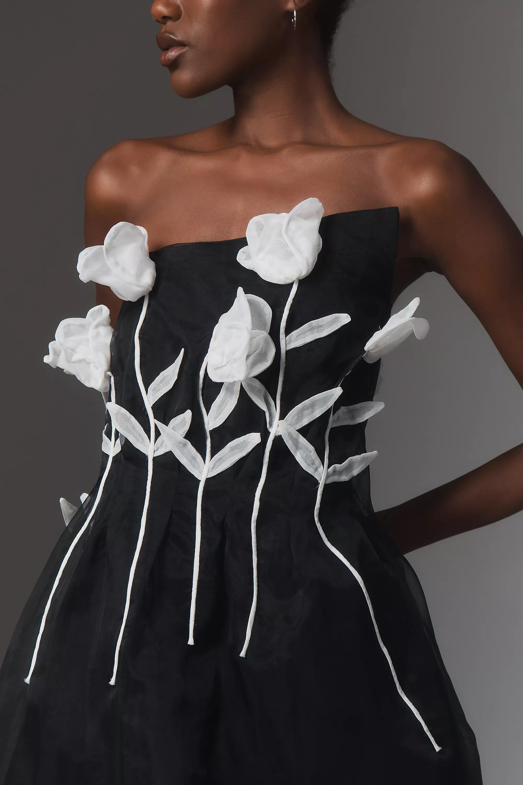 By Maeve 3D Floral Strapless Midi Dress, Multicolour, A501_0018, large image number 1