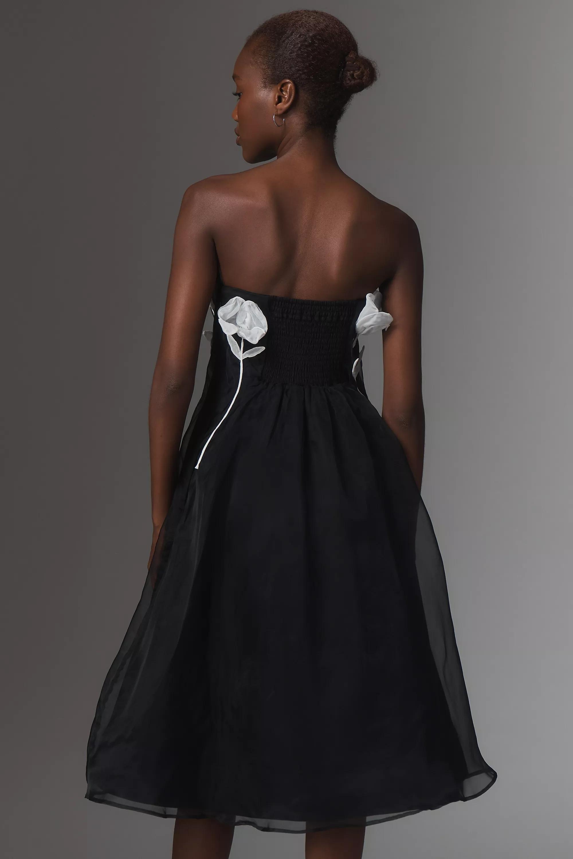 By Maeve 3D Floral Strapless Midi Dress, Multicolour, A501_0018, large image number 3