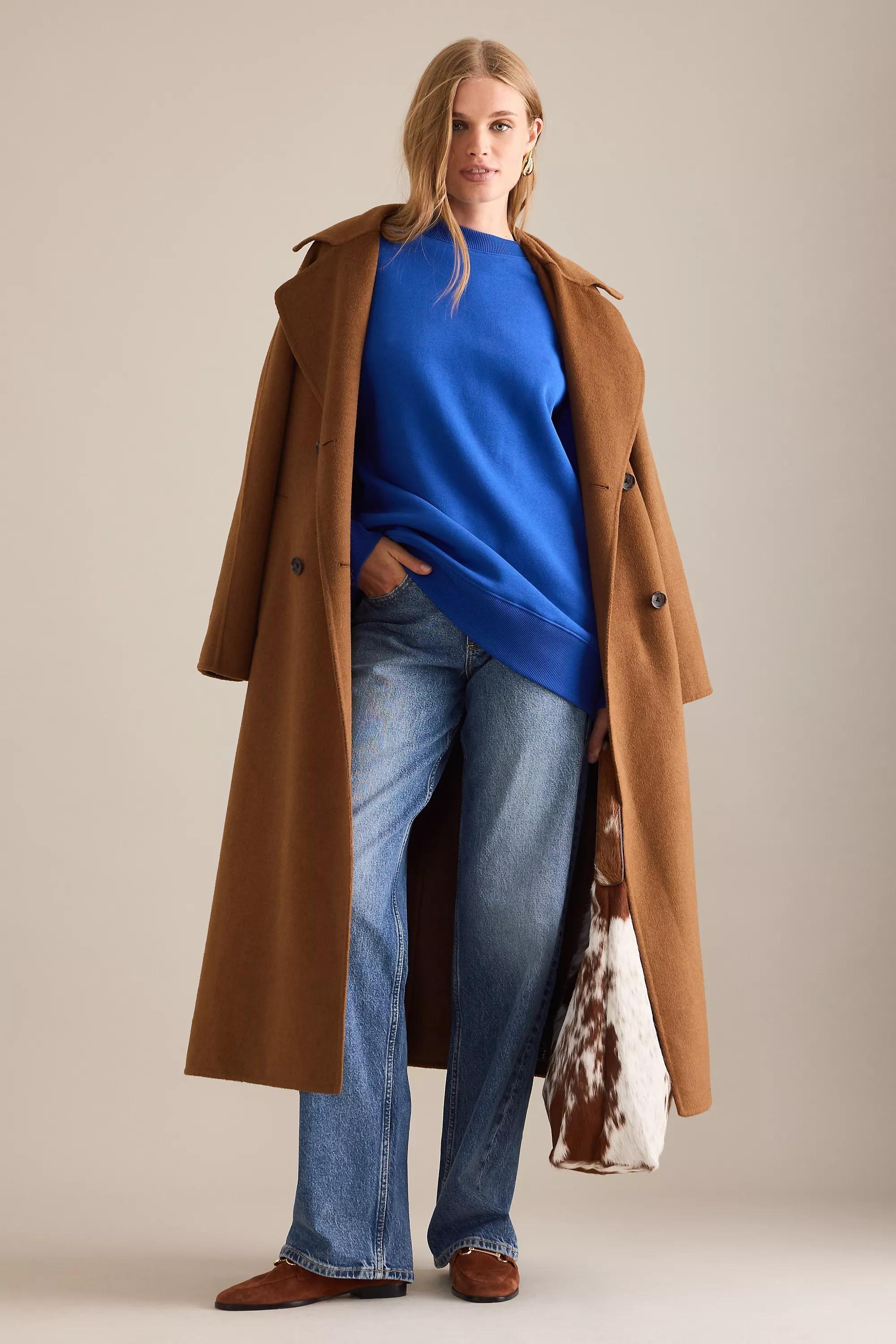 By Anthropologie Luxe Sweatshirt, Blue, A501_0040, large image number 4