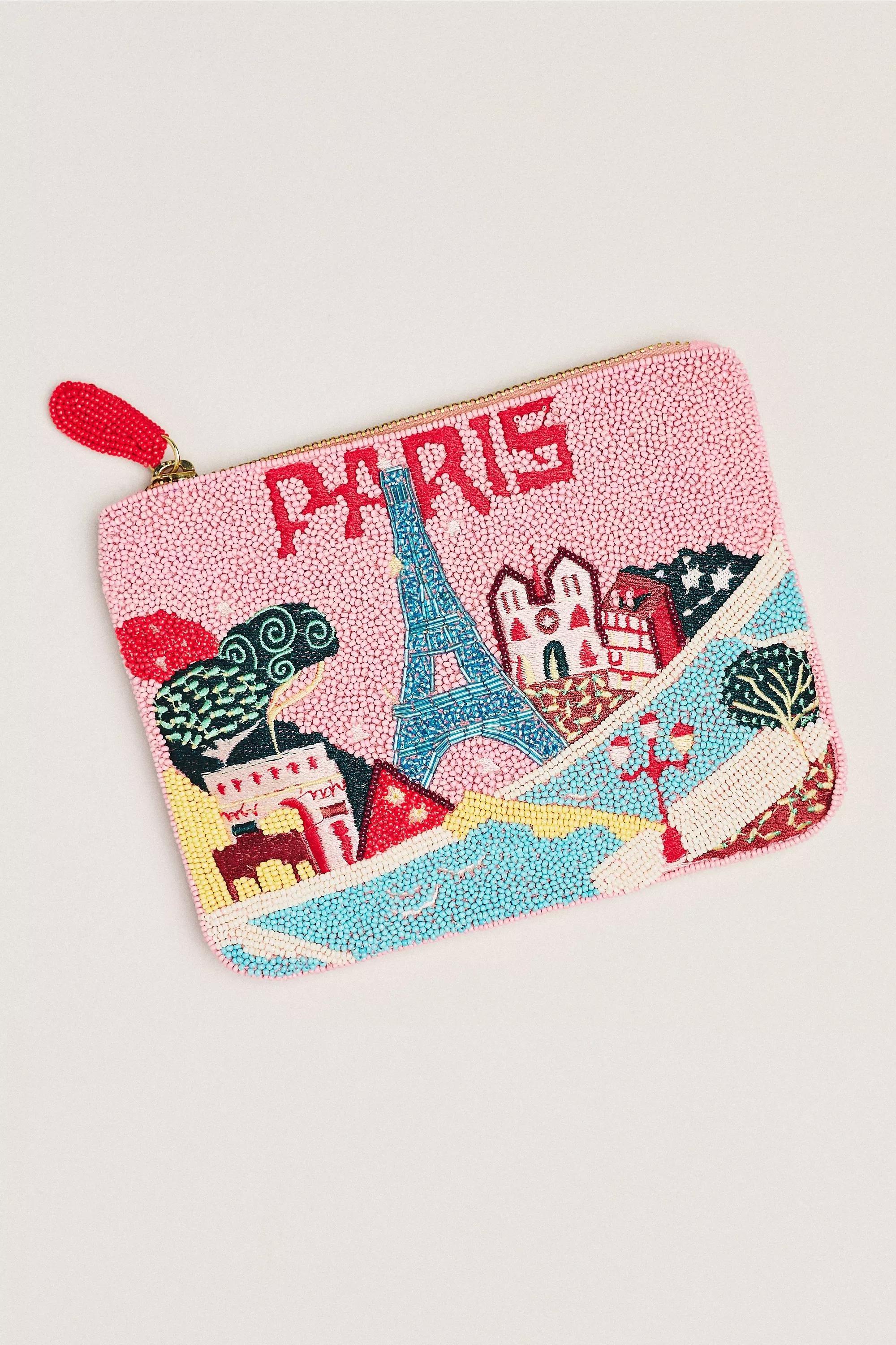 Daniella Manini Beaded City Pouch, Pink, A501_0066, large image number 0