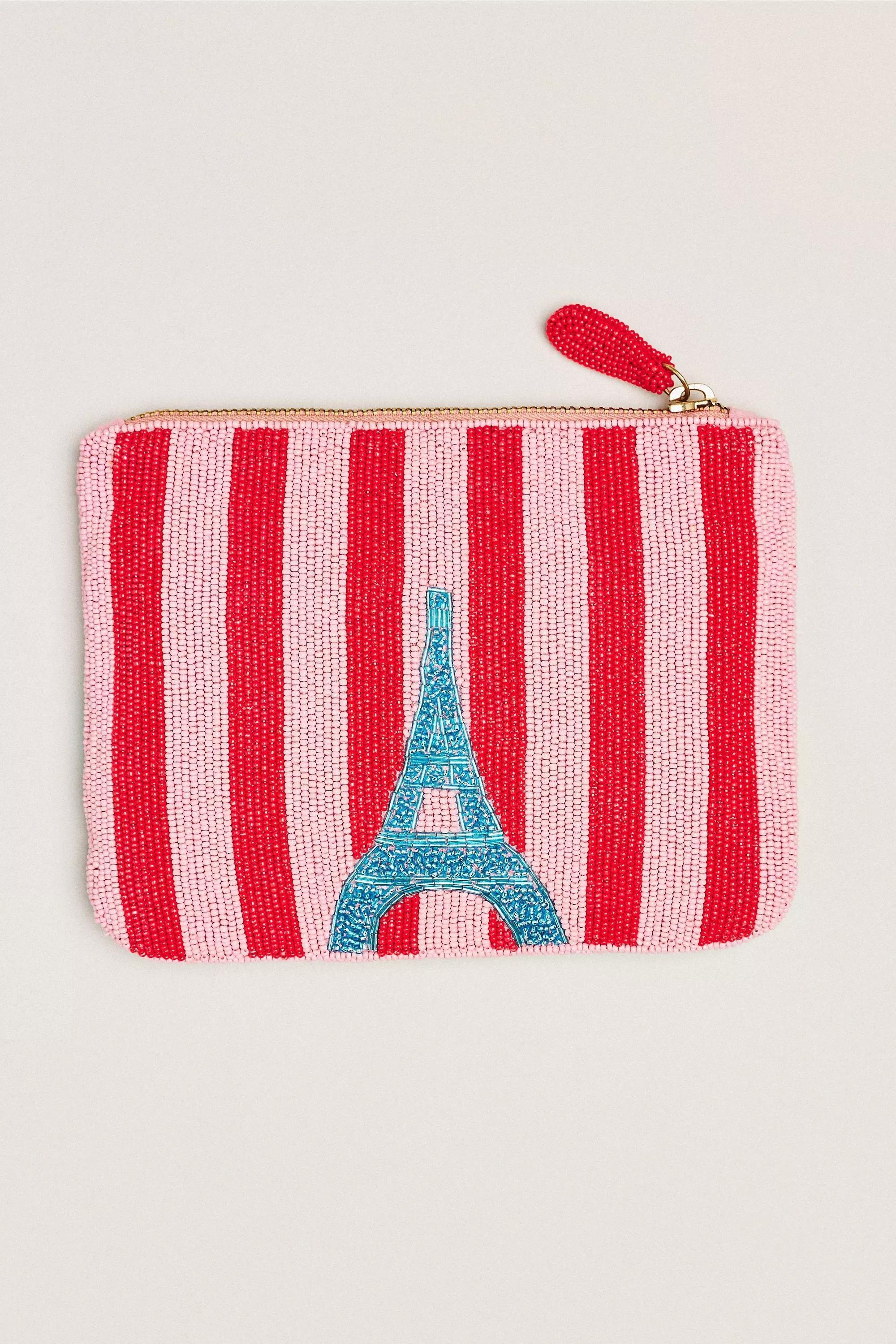 Daniella Manini Beaded City Pouch, Pink, A501_0066, large image number 1