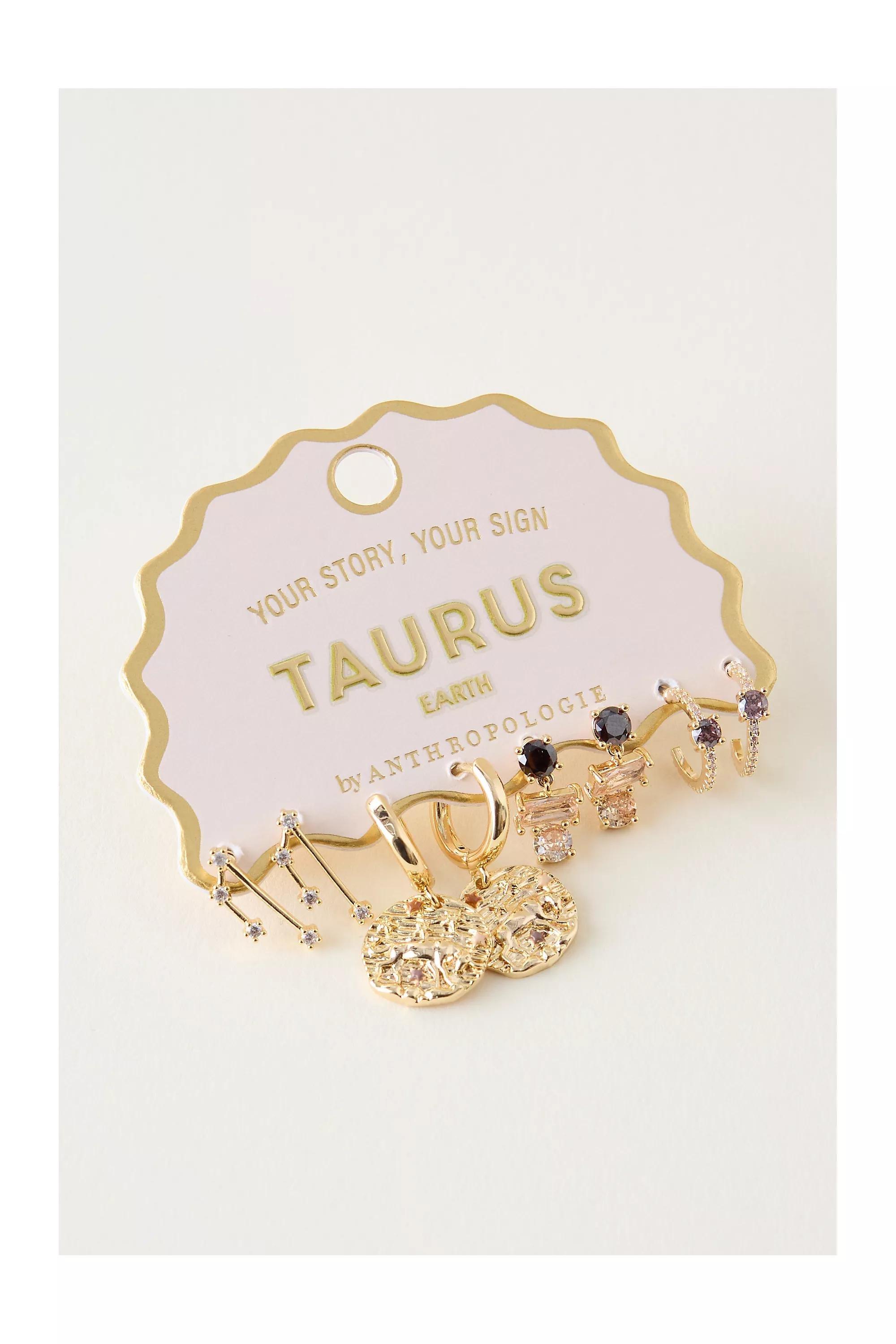 Taurus Assorted Zodiac Earrings, Set Of 4, A501_0802, large image number 5