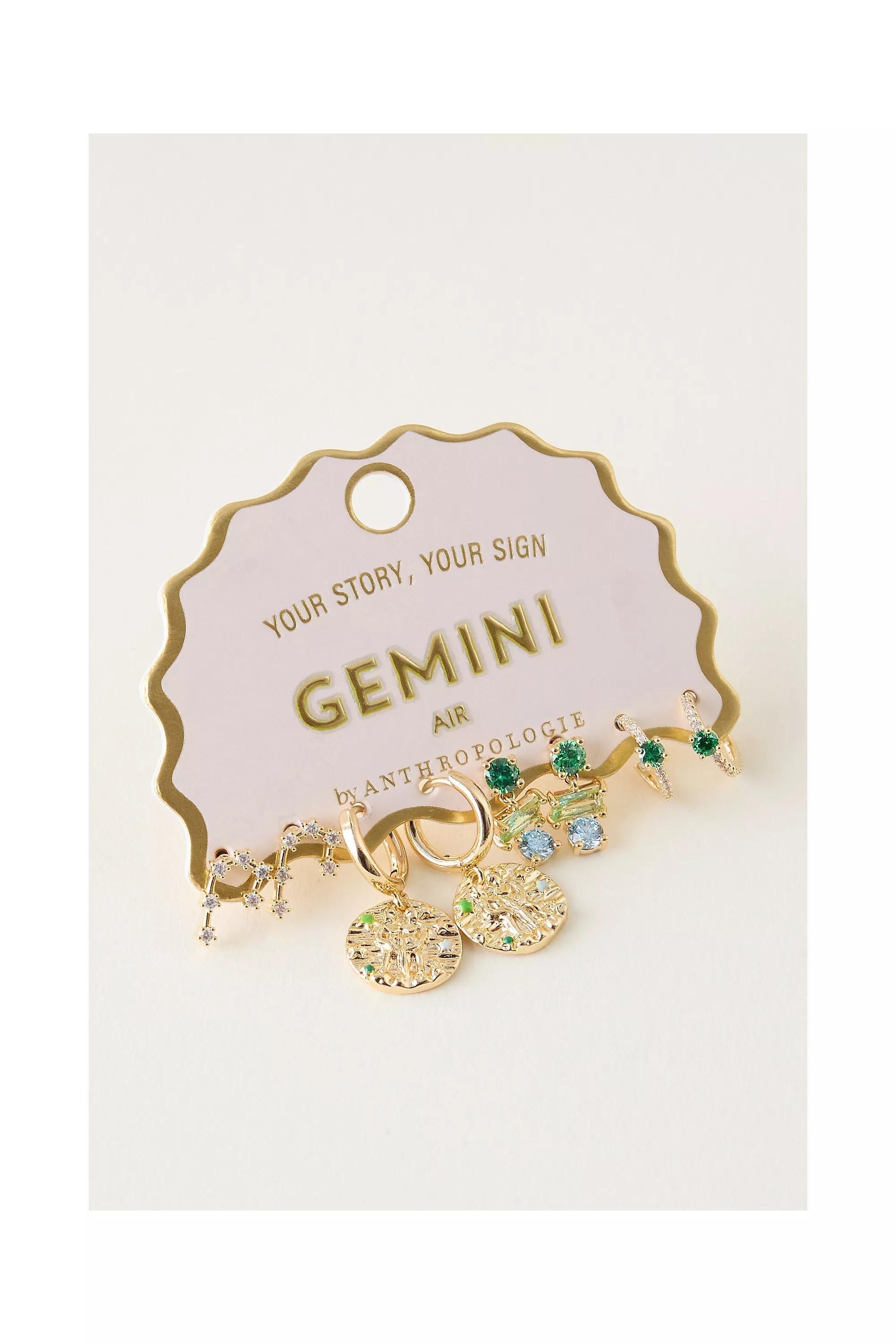 Gemini Assorted Zodiac Earrings, Set Of 4, A501_0803, large image number 5