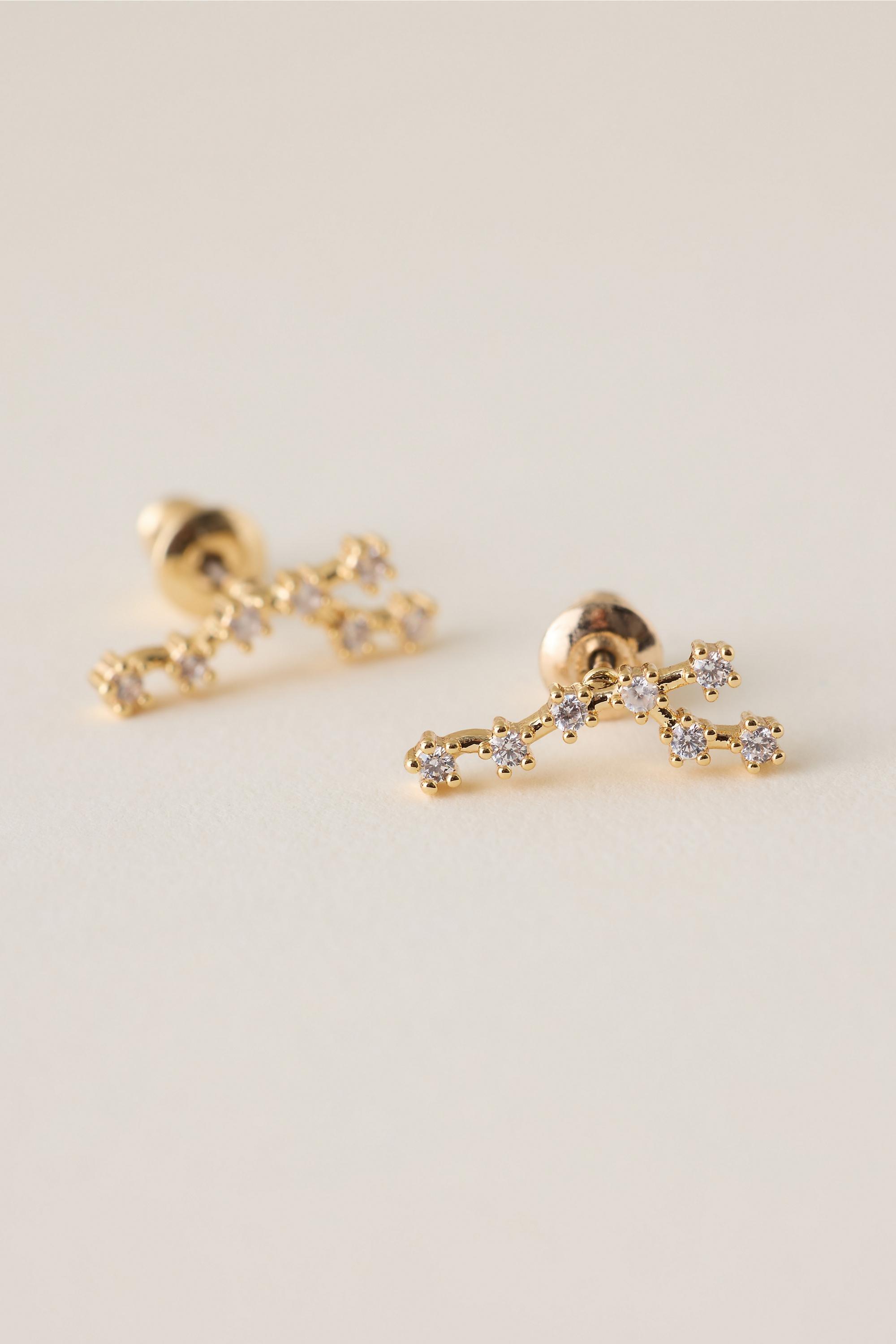 Leo Assorted Zodiac Earrings, Set Of 4, Multicolour, large image number 3