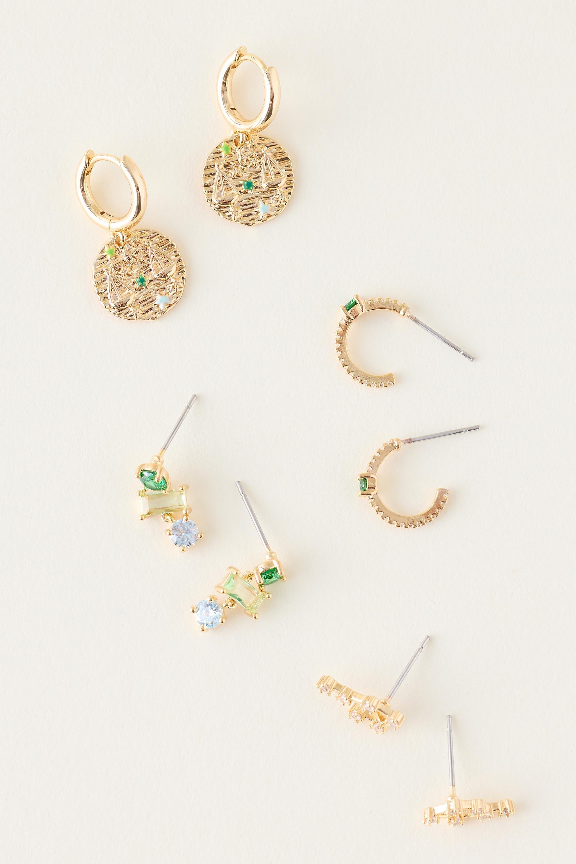 Libra Assorted Zodiac Earrings, Set Of 4, A501_0807, large image number 0