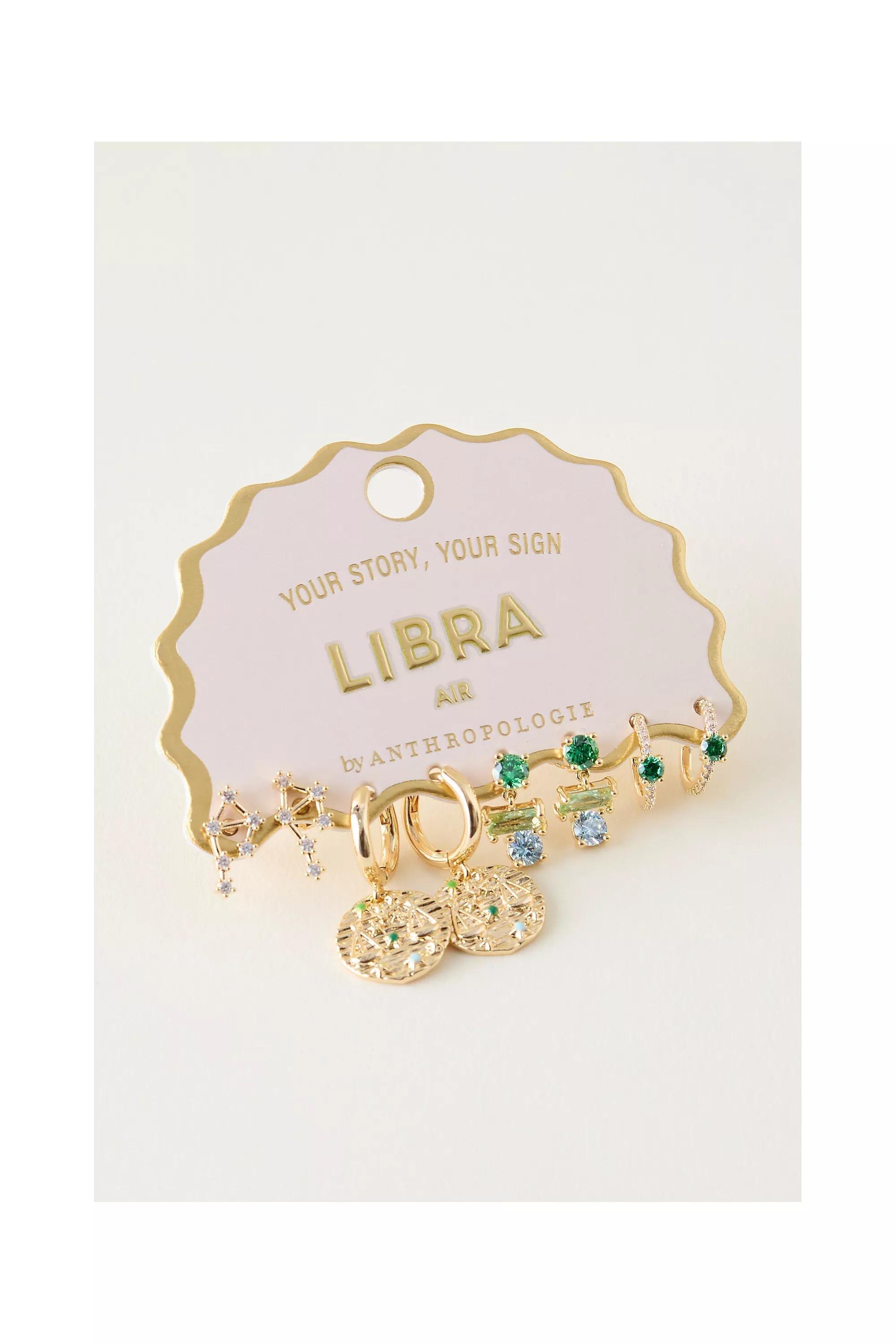 Libra Assorted Zodiac Earrings, Set Of 4, A501_0807, large image number 5