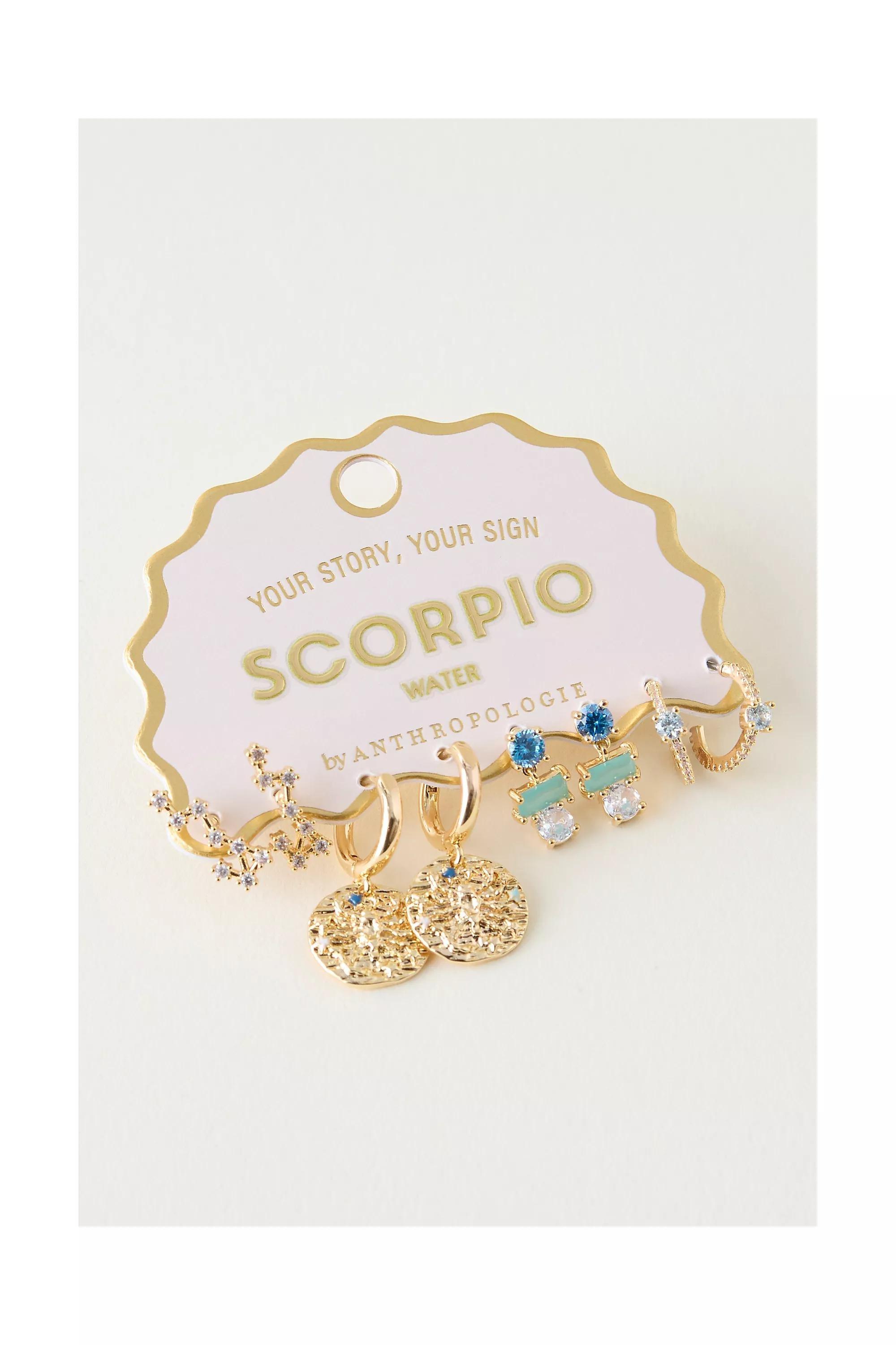Scorpio Assorted Zodiac Earrings, Set Of 4, A501_0808, large image number 5
