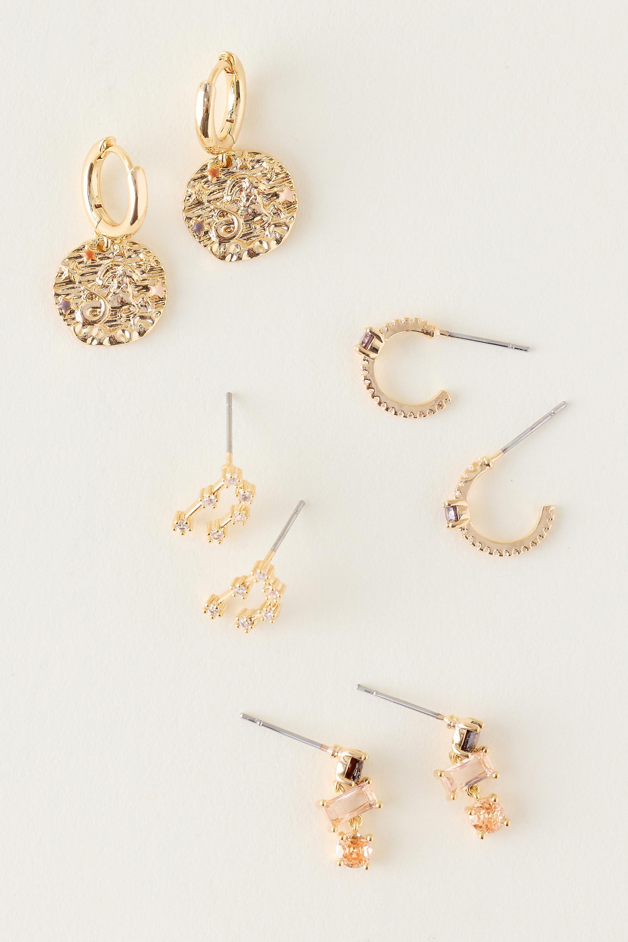 Capricorn Assorted Zodiac Earrings, Set Of 4, A501_0810, large image number 0