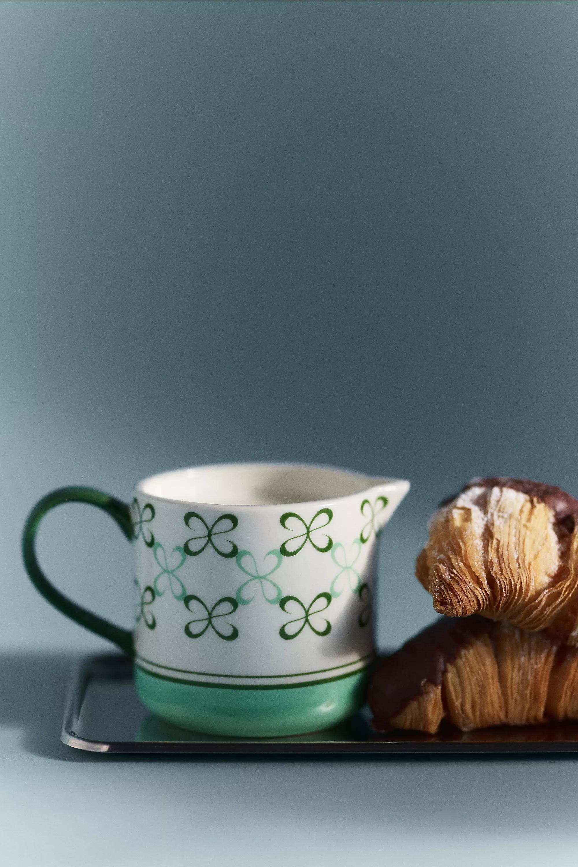 By Maeve Stoneware Creamer, Green, A501_0102, medium