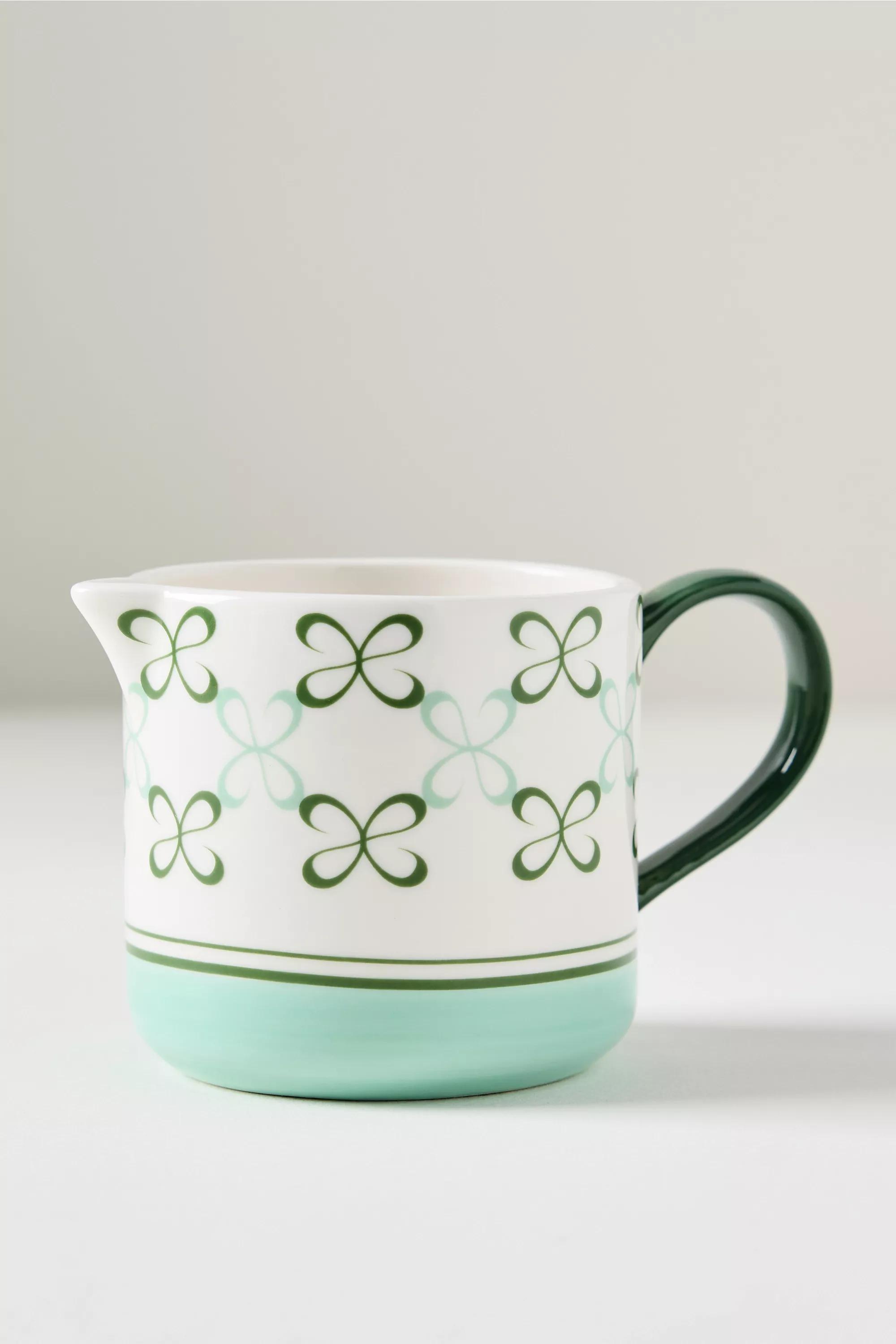 By Maeve Stoneware Creamer, Green, A501_0102, large image number 1