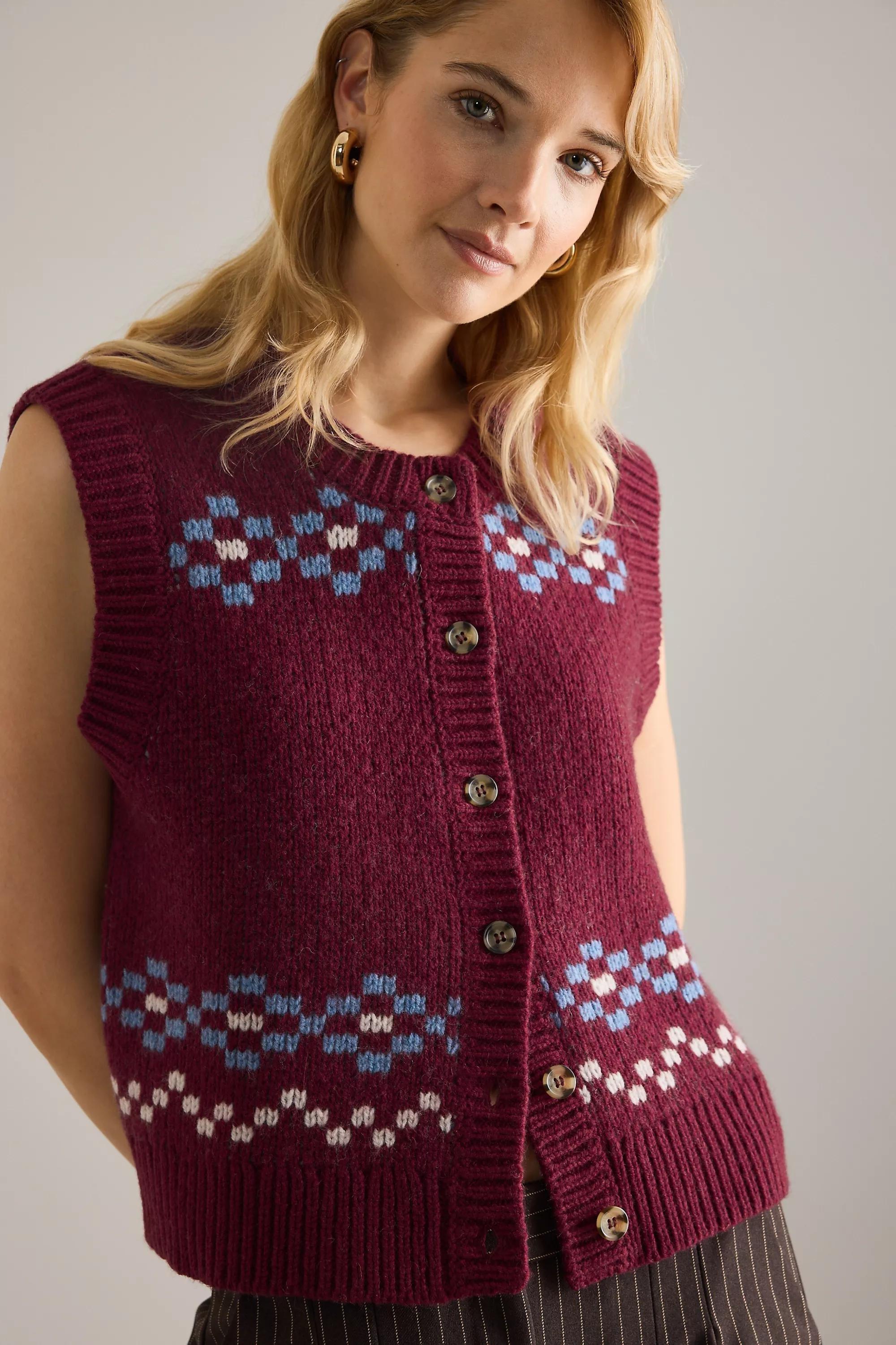 Wine Damson Madder Sofie Wool Vest, A501_0061, medium