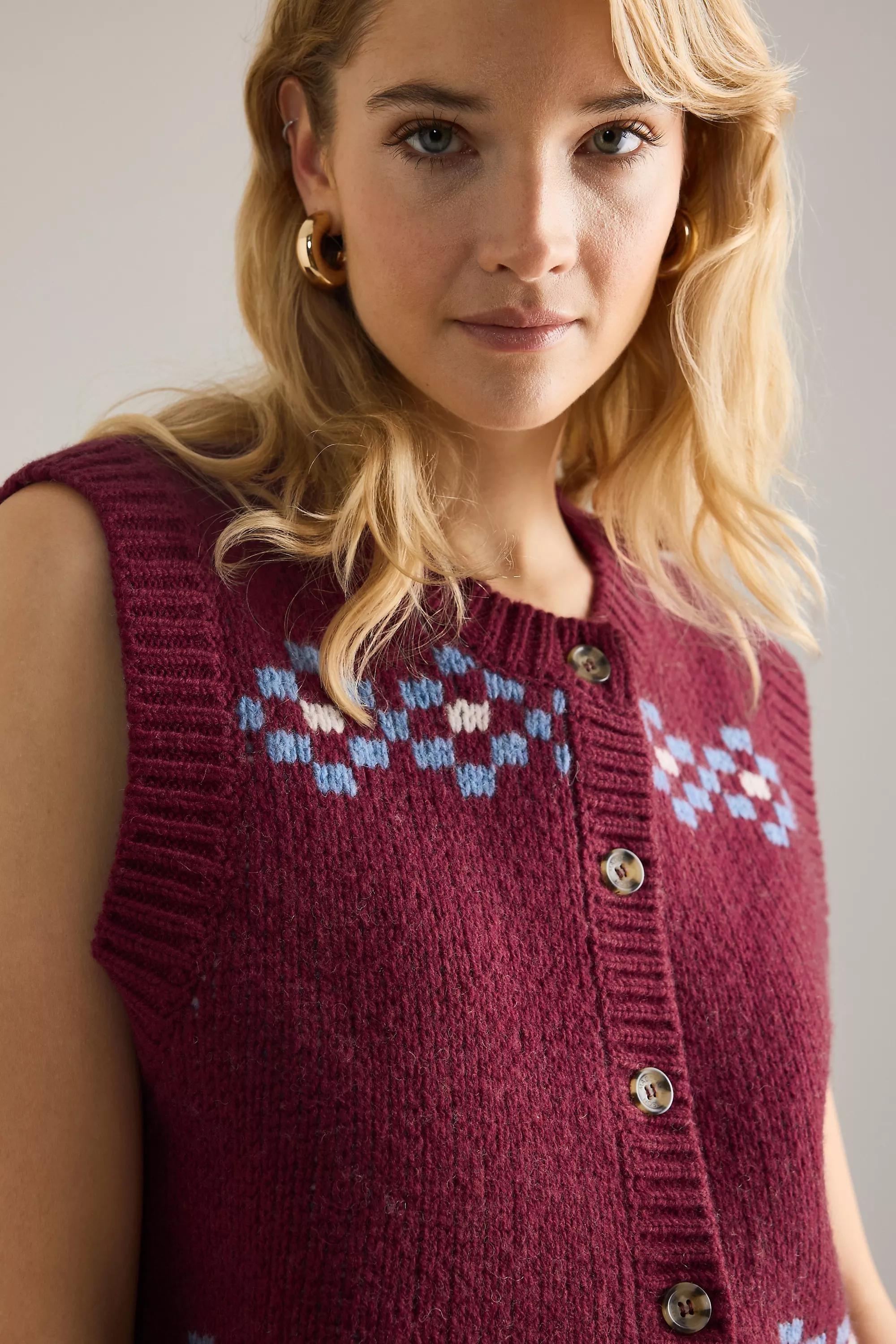 Wine Damson Madder Sofie Wool Vest, A501_0061, medium