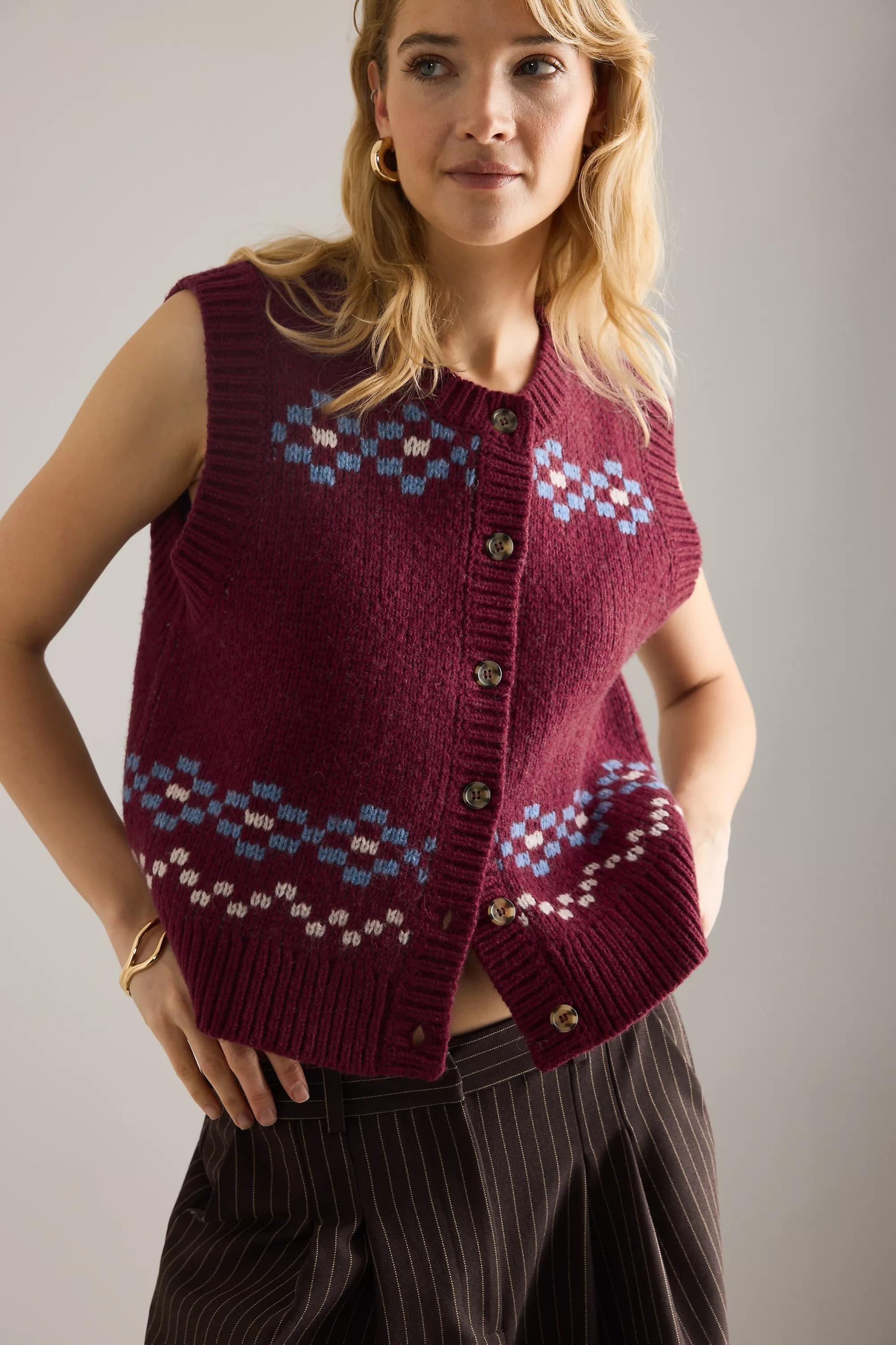 Wine Damson Madder Sofie Wool Vest, A501_0061, large image number 4