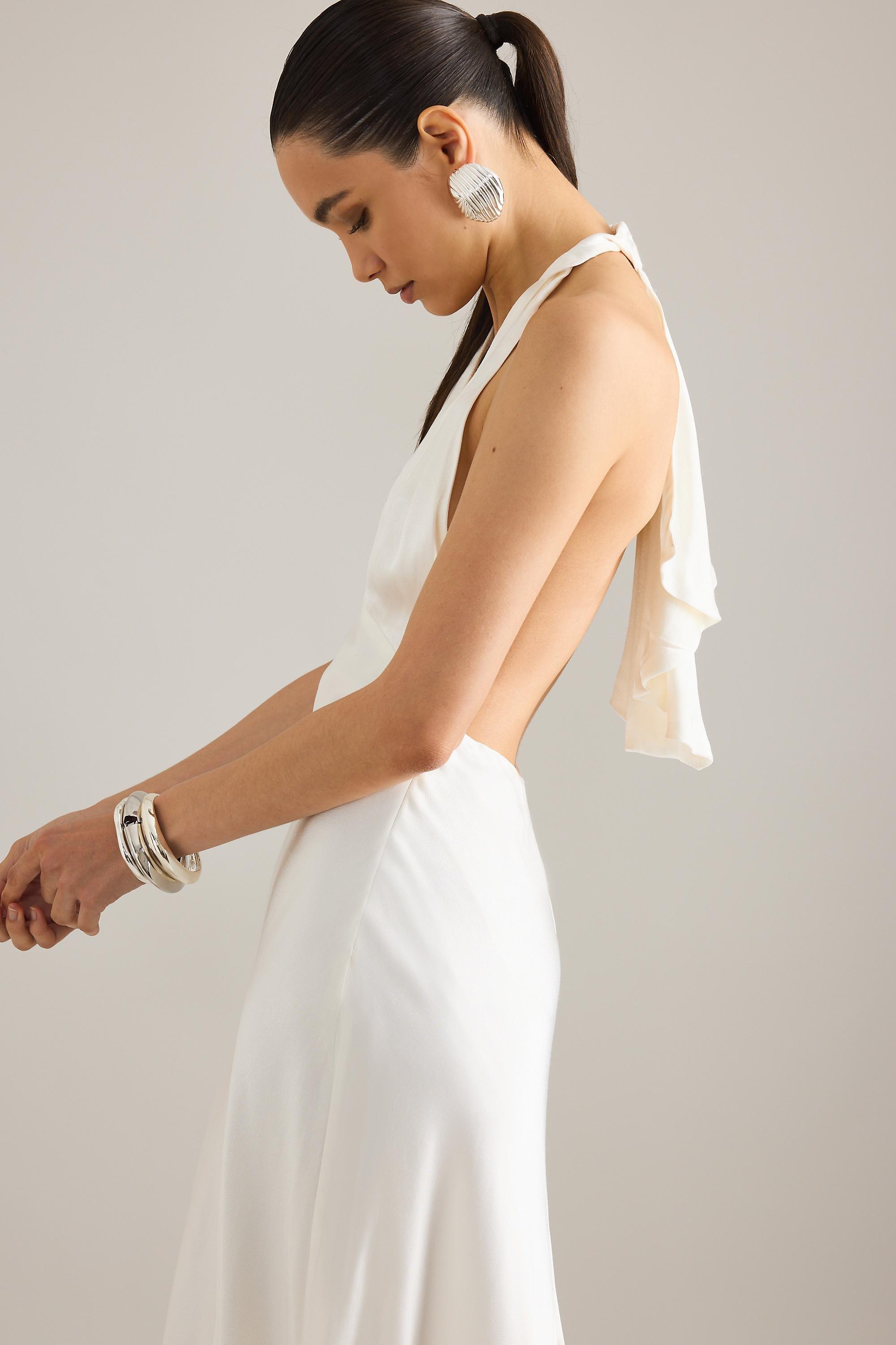 IVORY Bardot Thena Halter Maxi Dress, A501_0011, large image number 2