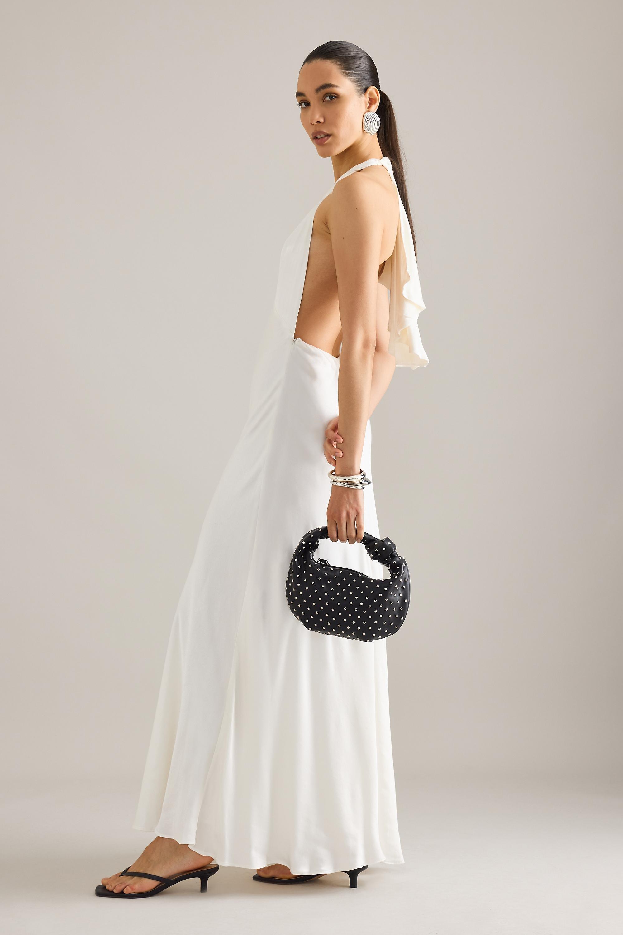 IVORY Bardot Thena Halter Maxi Dress, A501_0011, large image number 4