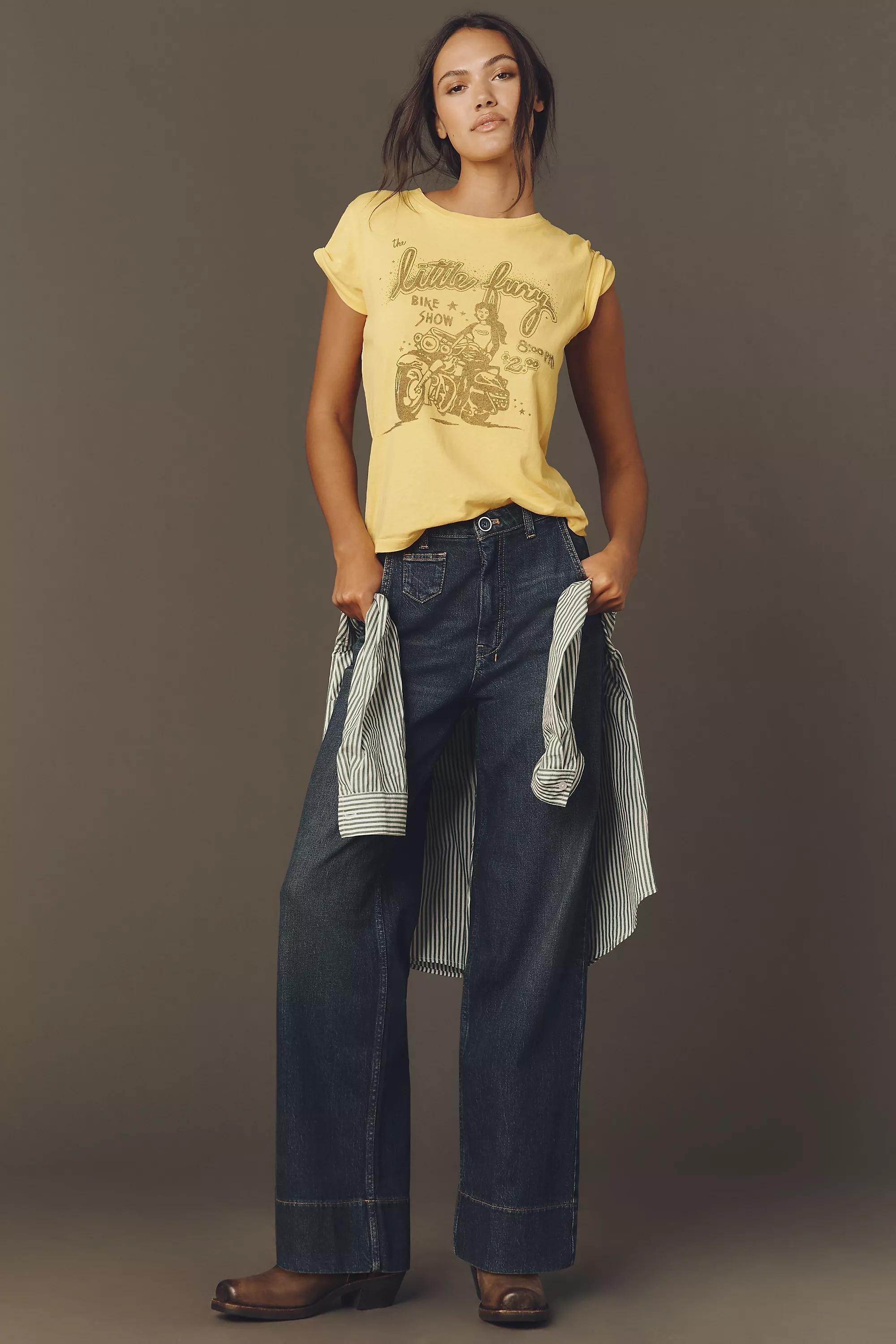 By Pilcro Gilligan High-Rise Flare Jeans, Navy, A501_0091, large image number 0