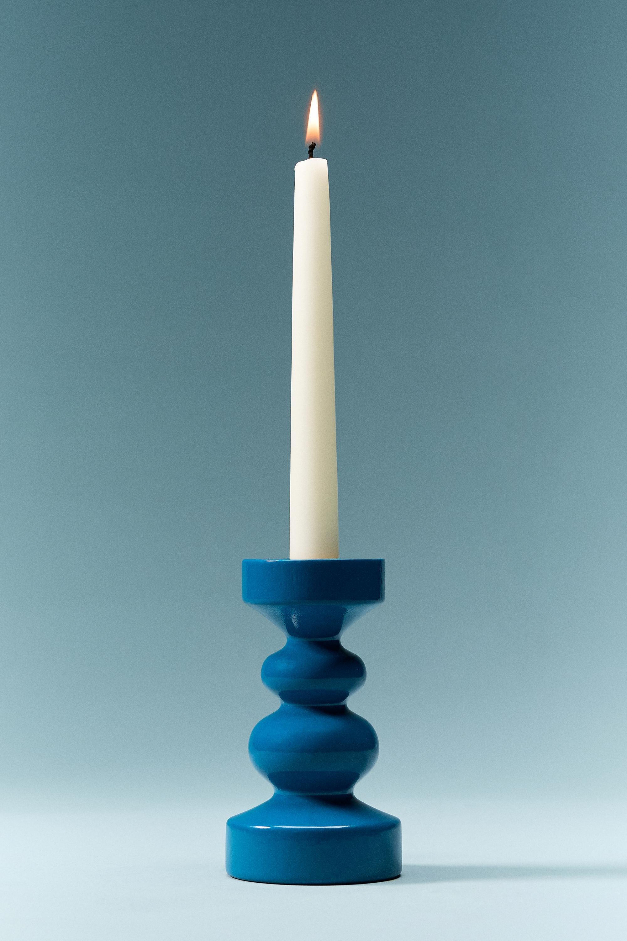 Amelia Candle Holder, Blue, A501_0040, medium