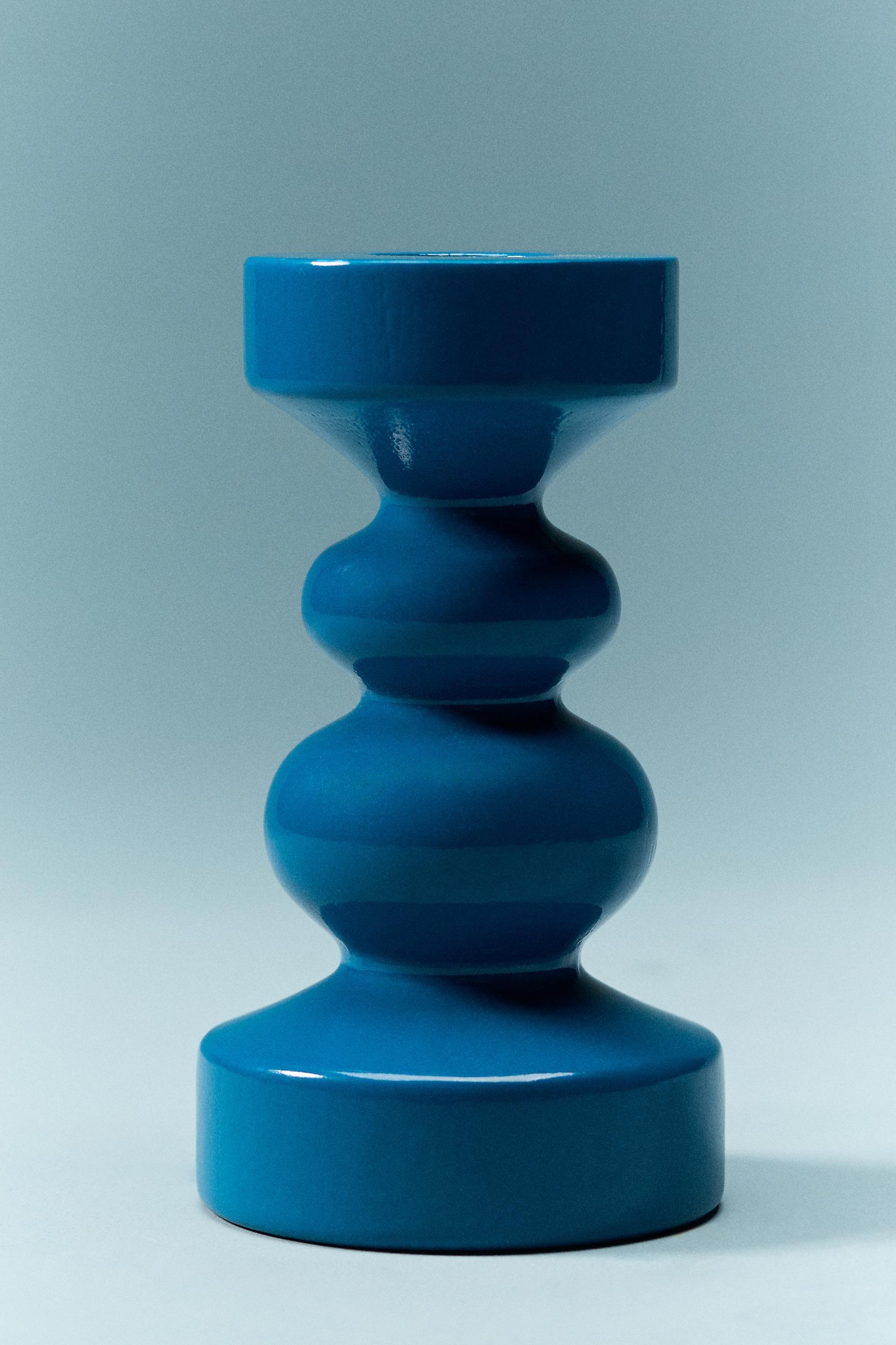 Amelia Candle Holder, Blue, A501_0040, medium