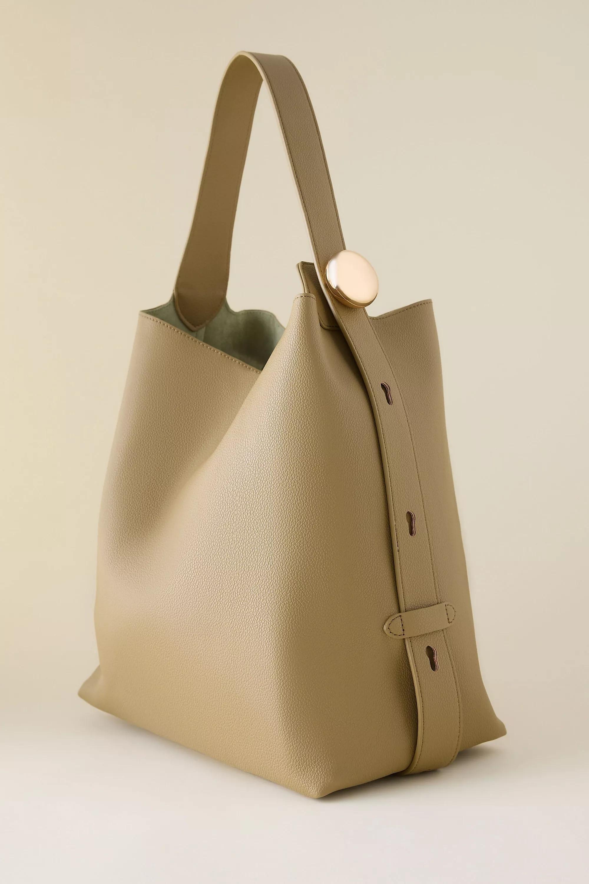Slouchy Faux-Leather Tote Bag, Beige, A501_0030, medium
