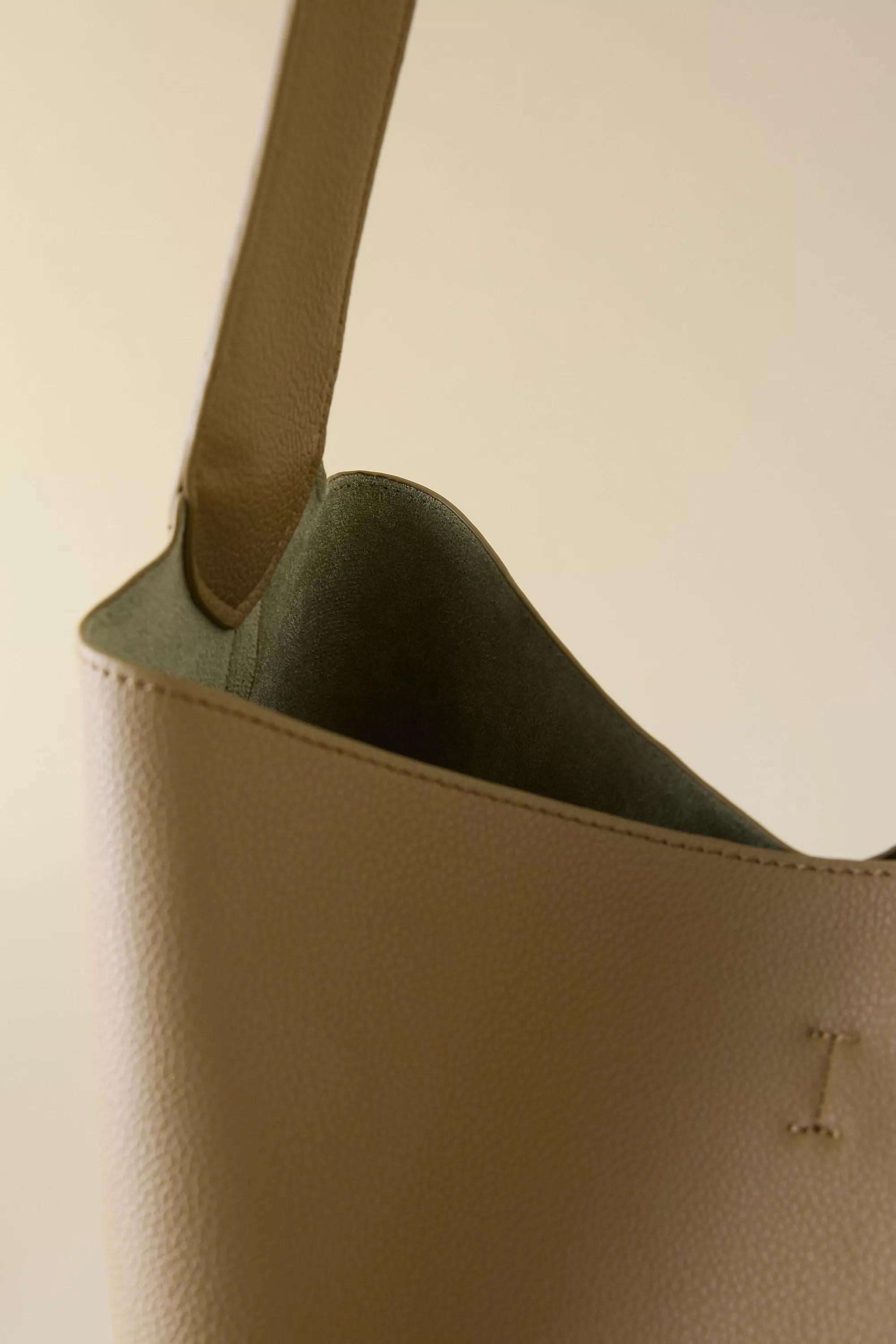 Slouchy Faux-Leather Tote Bag, Beige, A501_0030, medium