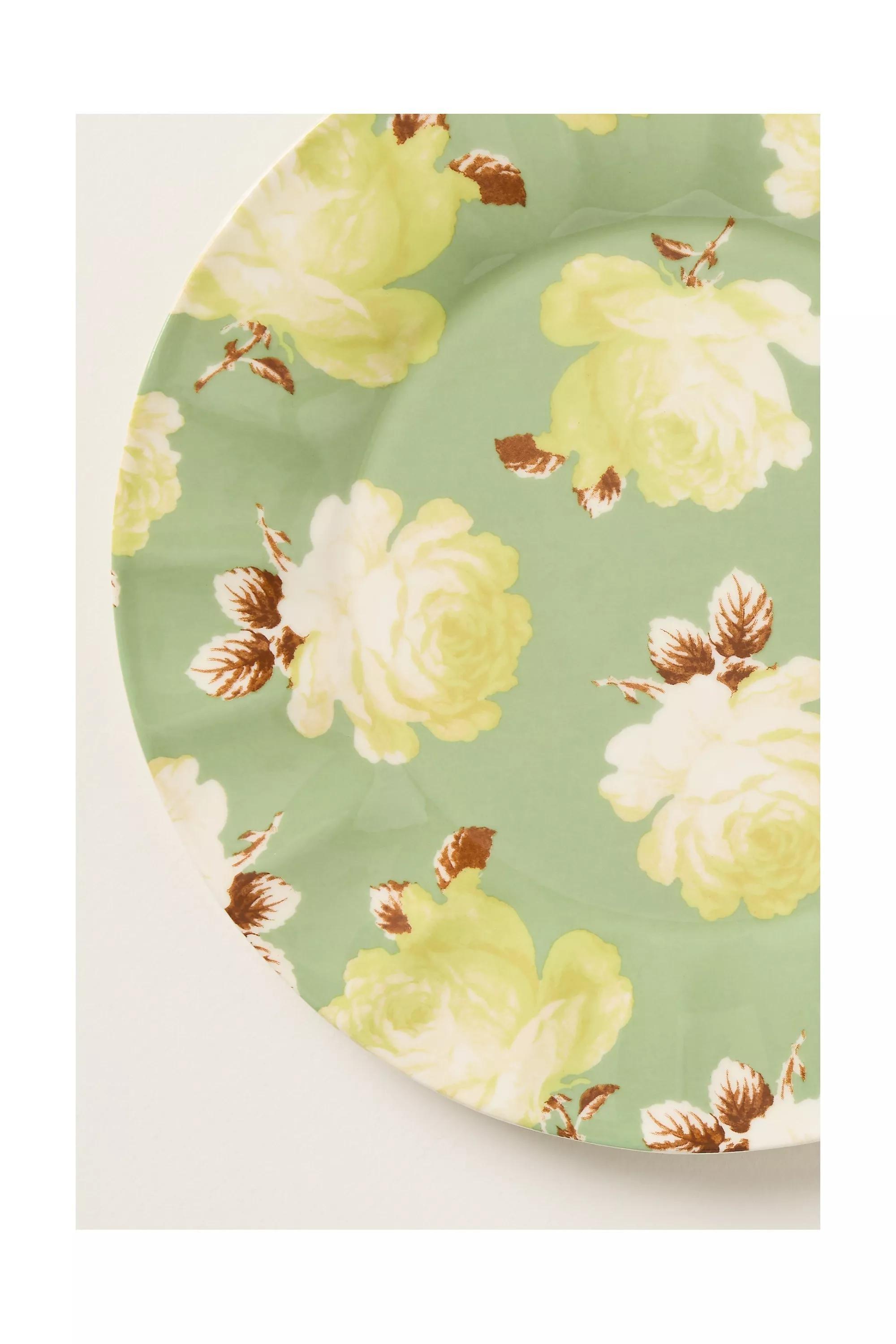 Green Maeve Chintzware Stoneware Dessert Plate, Green, large image number 4