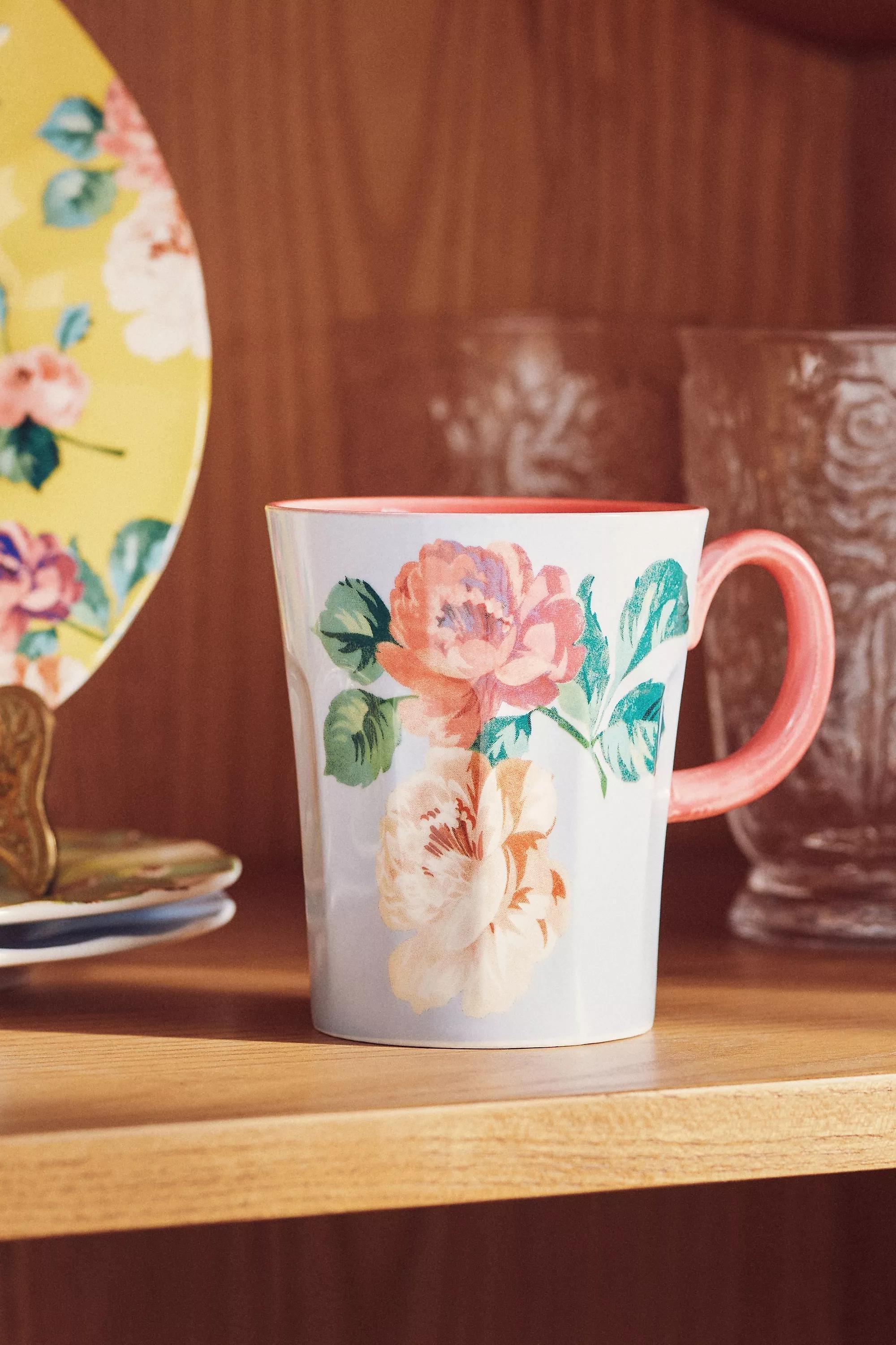 By Maeve Chintzware Stoneware Mug, Blue, A501_0040, large image number 4