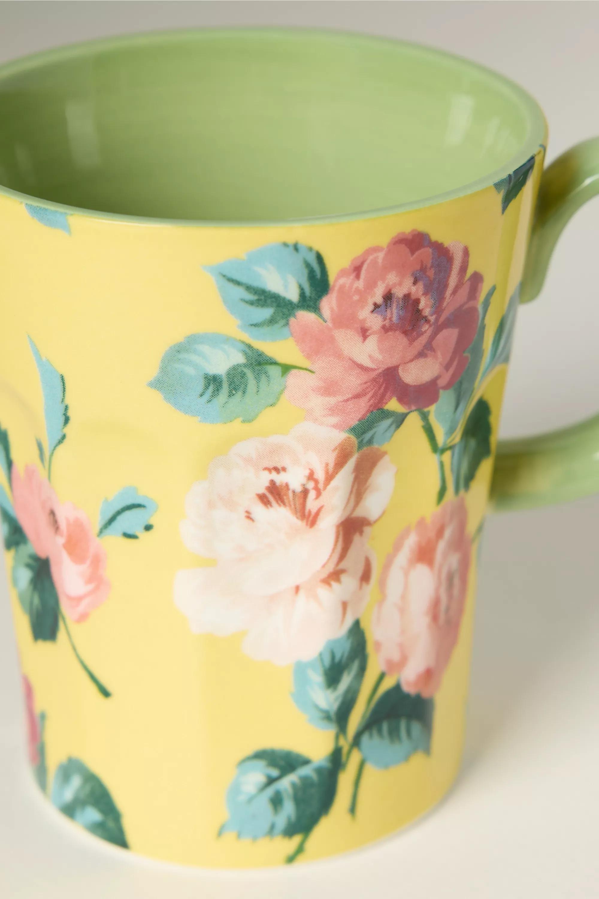 By Maeve Chintzware Stoneware Mug, Yellow, A501_0072, large image number 3