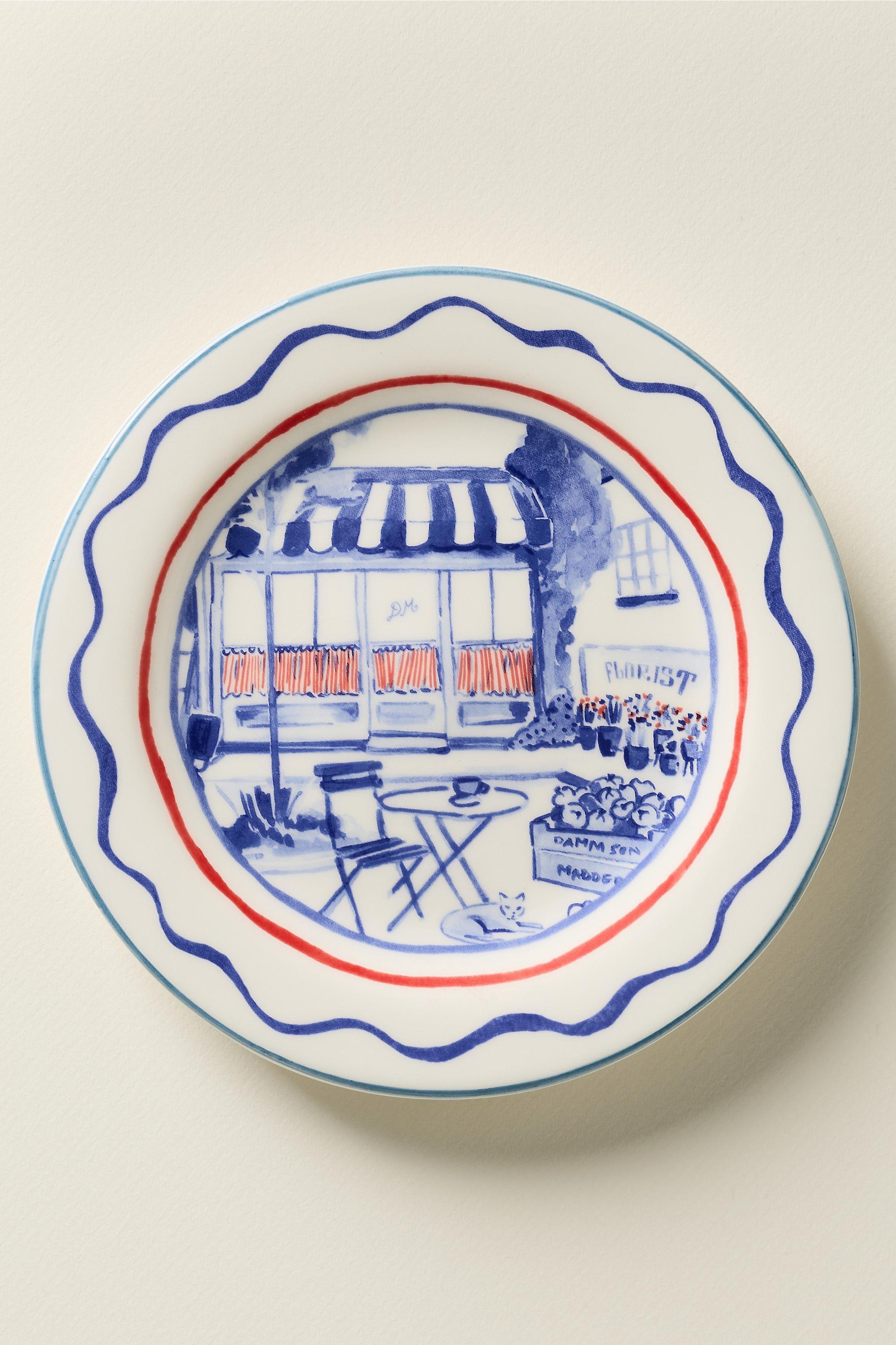 T Georgia Monogram Stoneware Trinket Dish, A501_0049, medium