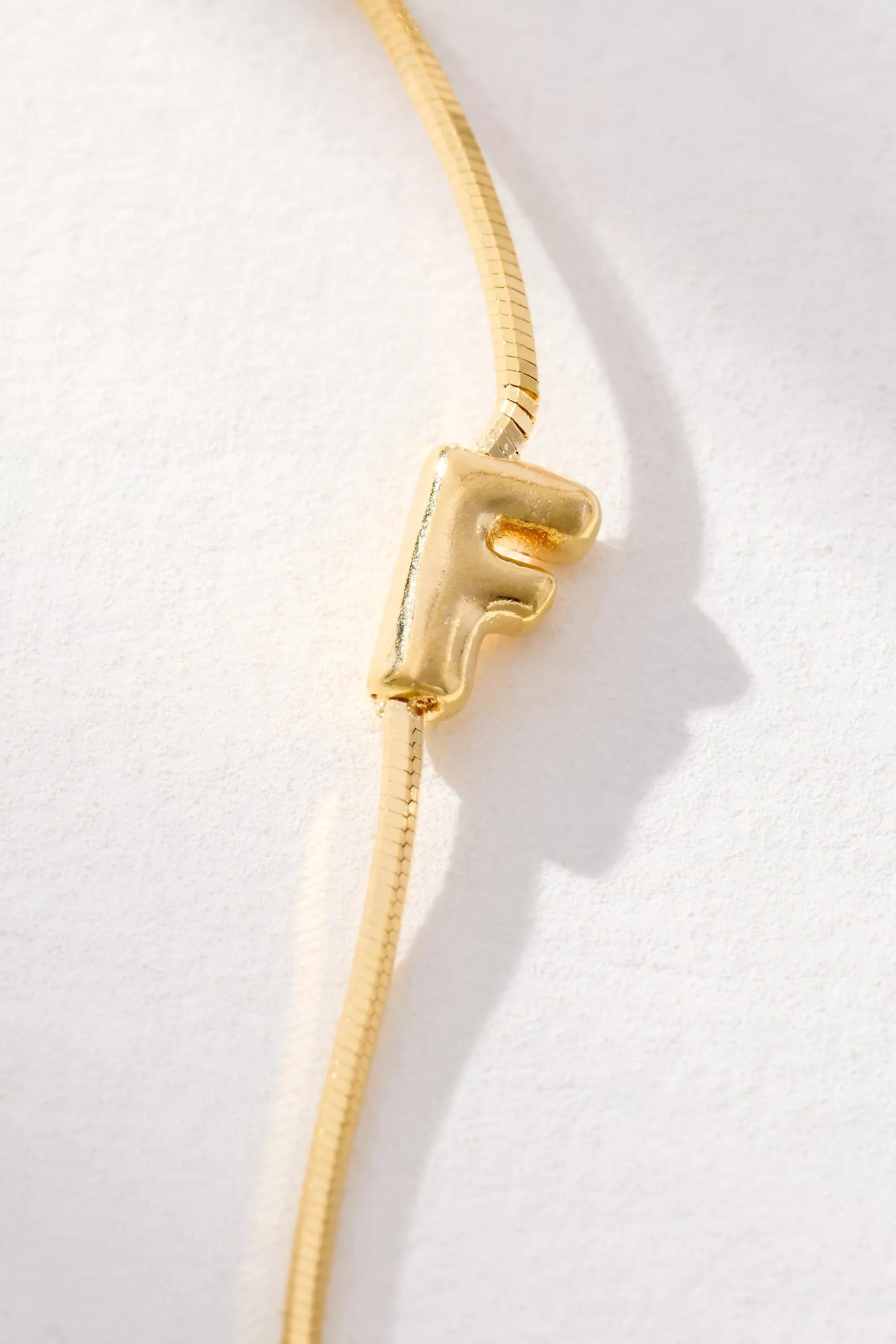 F Barely There Bubble Monogram Necklace, A501_0906, large image number 1