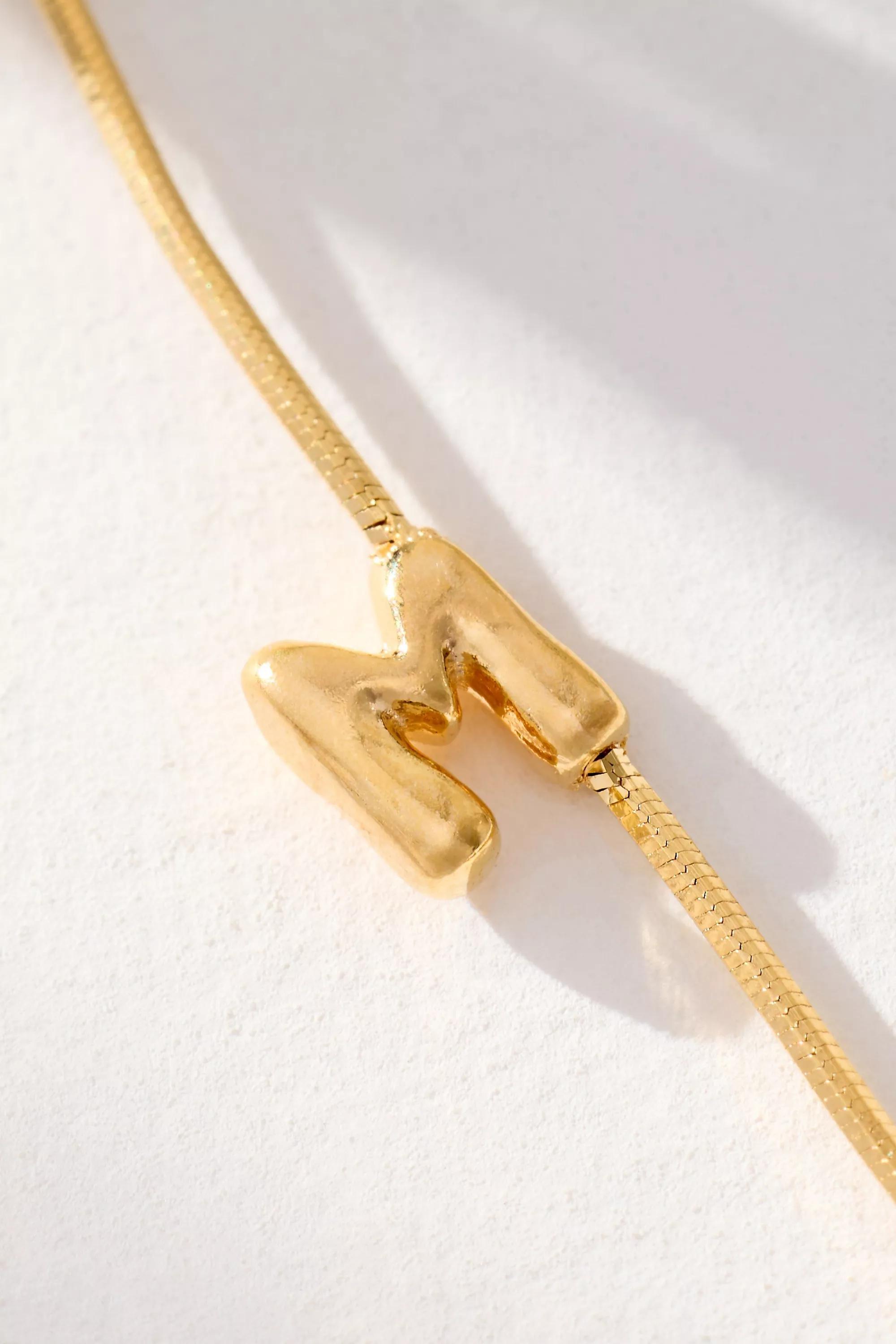 M Barely There Bubble Monogram Necklace, A501_0913, large image number 0