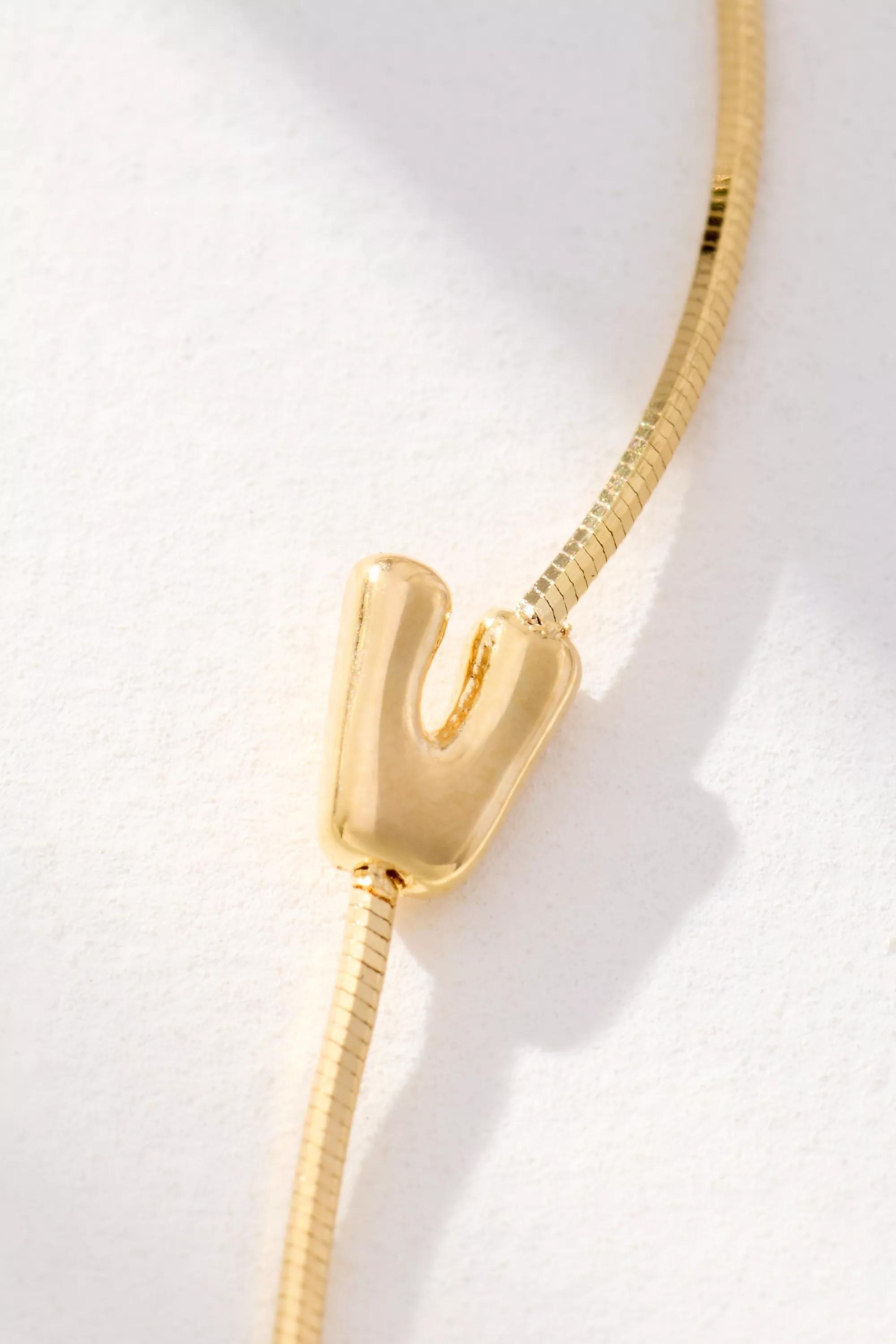 V Barely There Bubble Monogram Necklace, A501_0922, large image number 0