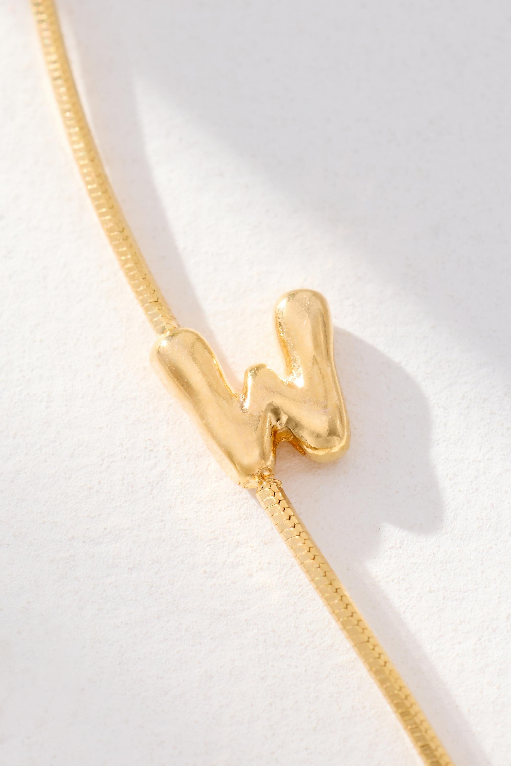 W Barely There Bubble Monogram Necklace, A501_0923, large image number 0