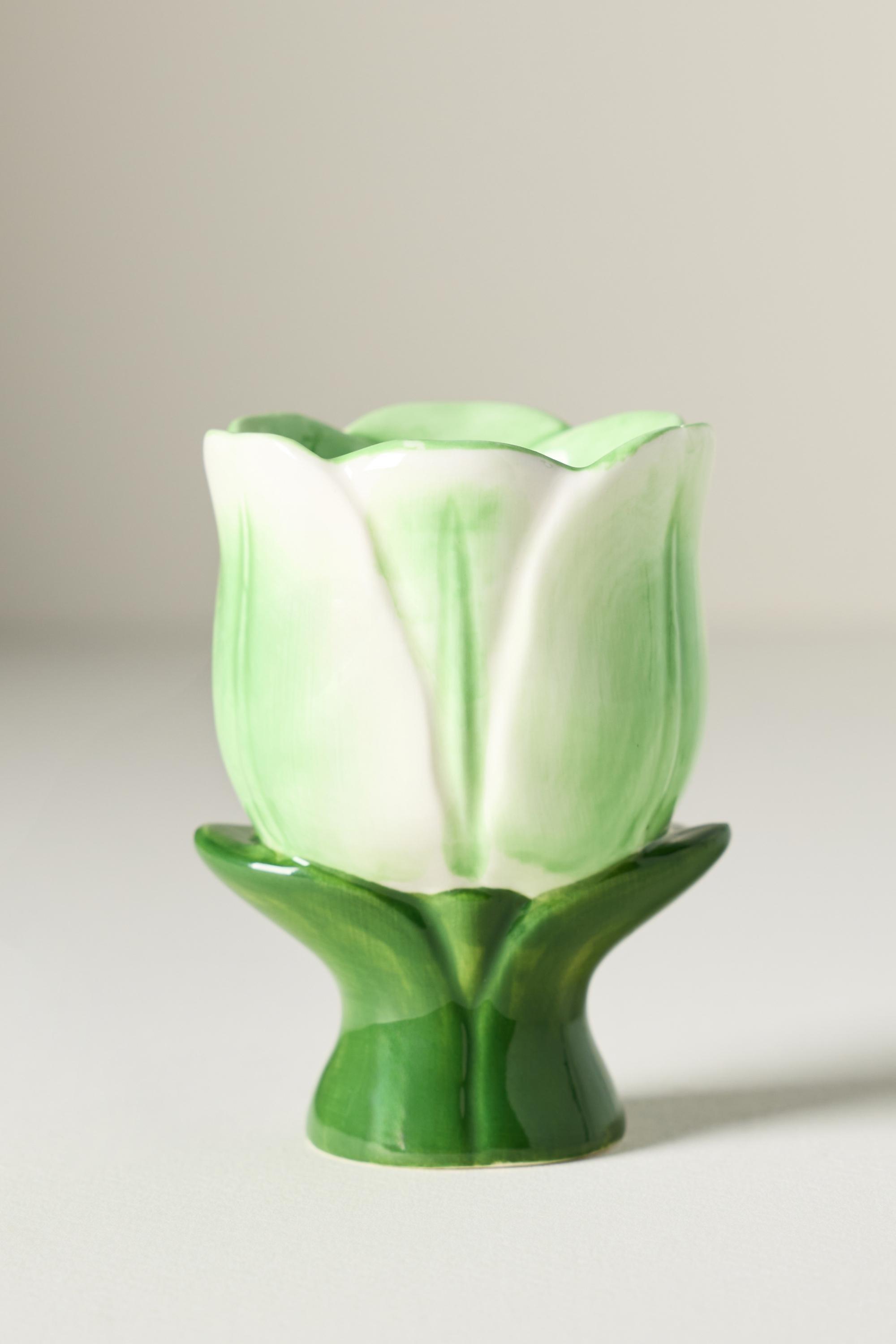 Louise Stoneware Egg Cup, Green, A501_0030, large image number 1