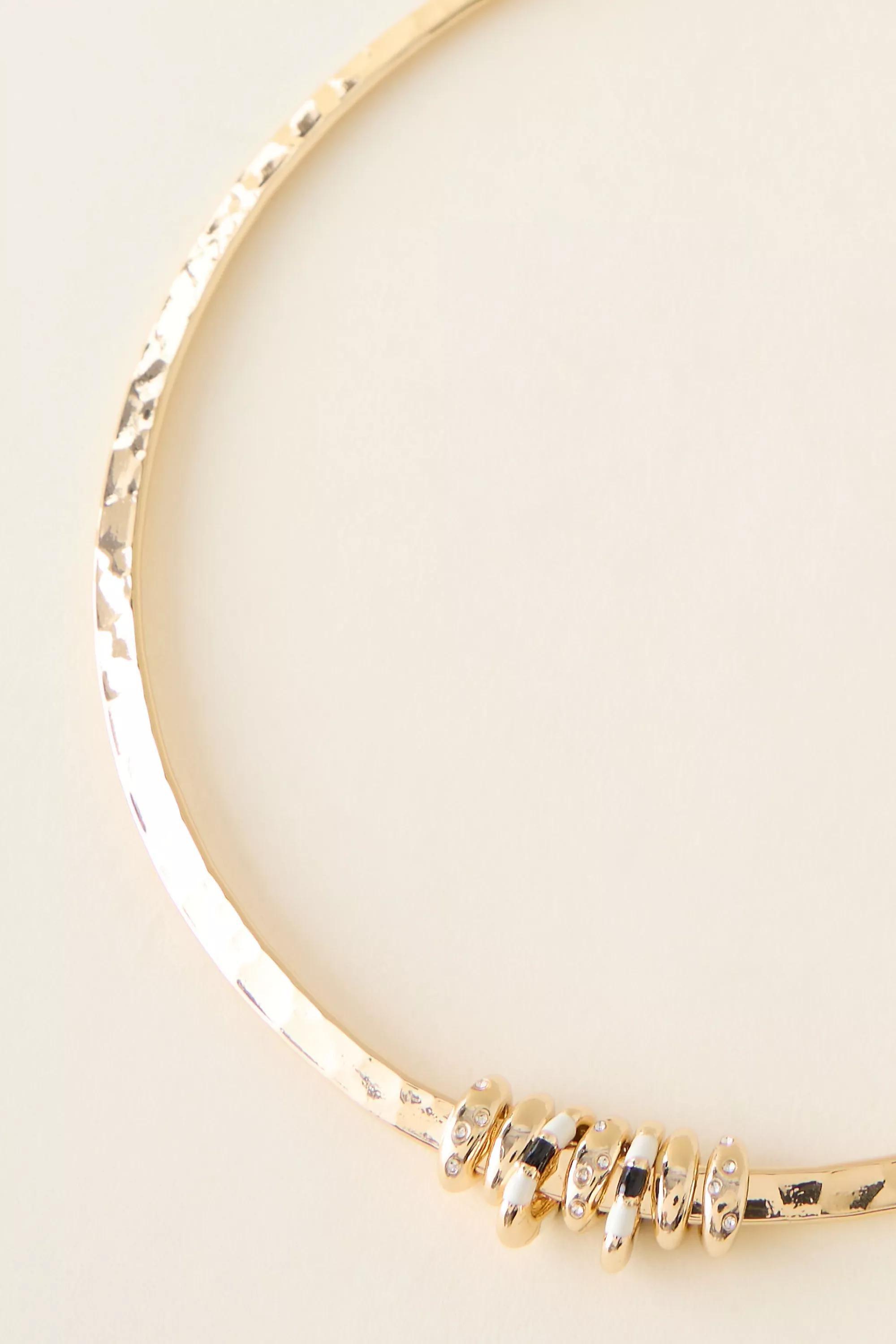 Collar Necklace, Gold, A501_0070, large image number 1