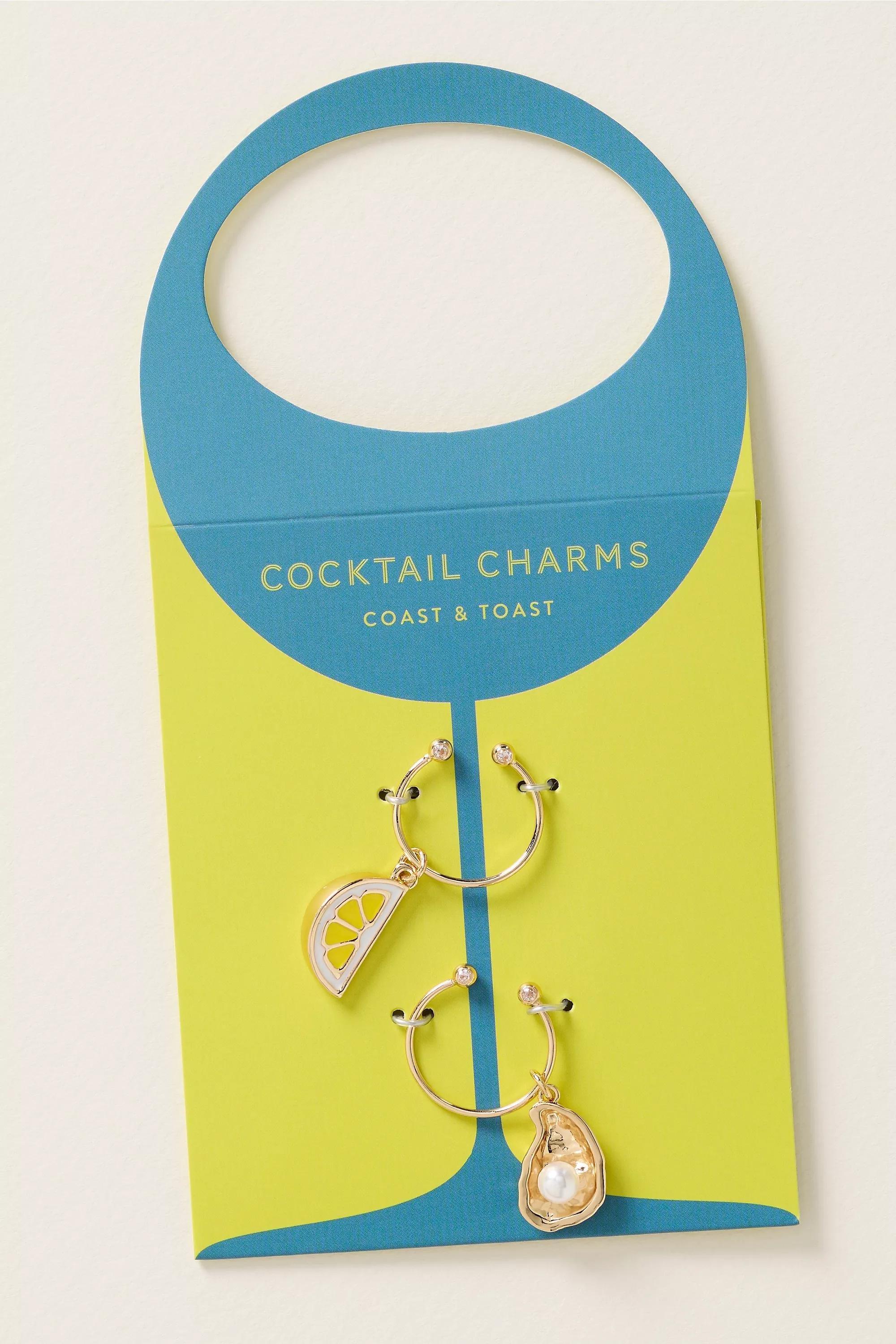 Cocktail Charms, Set Of 2, Yellow, Yellow, large image number 1