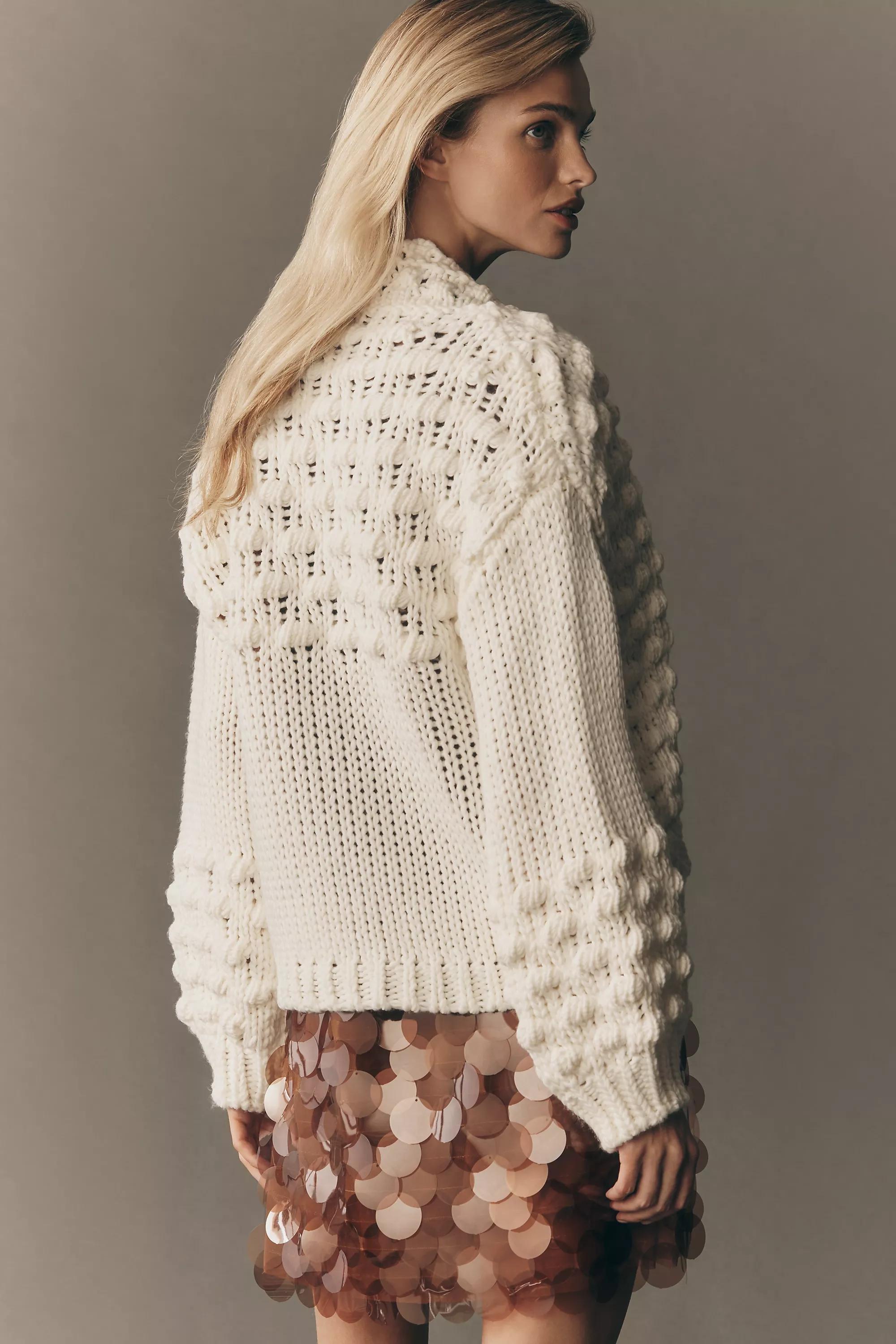 CREAM By Anthropologie Textured Front-Tie Cardigan, A501_0012, large image number 1