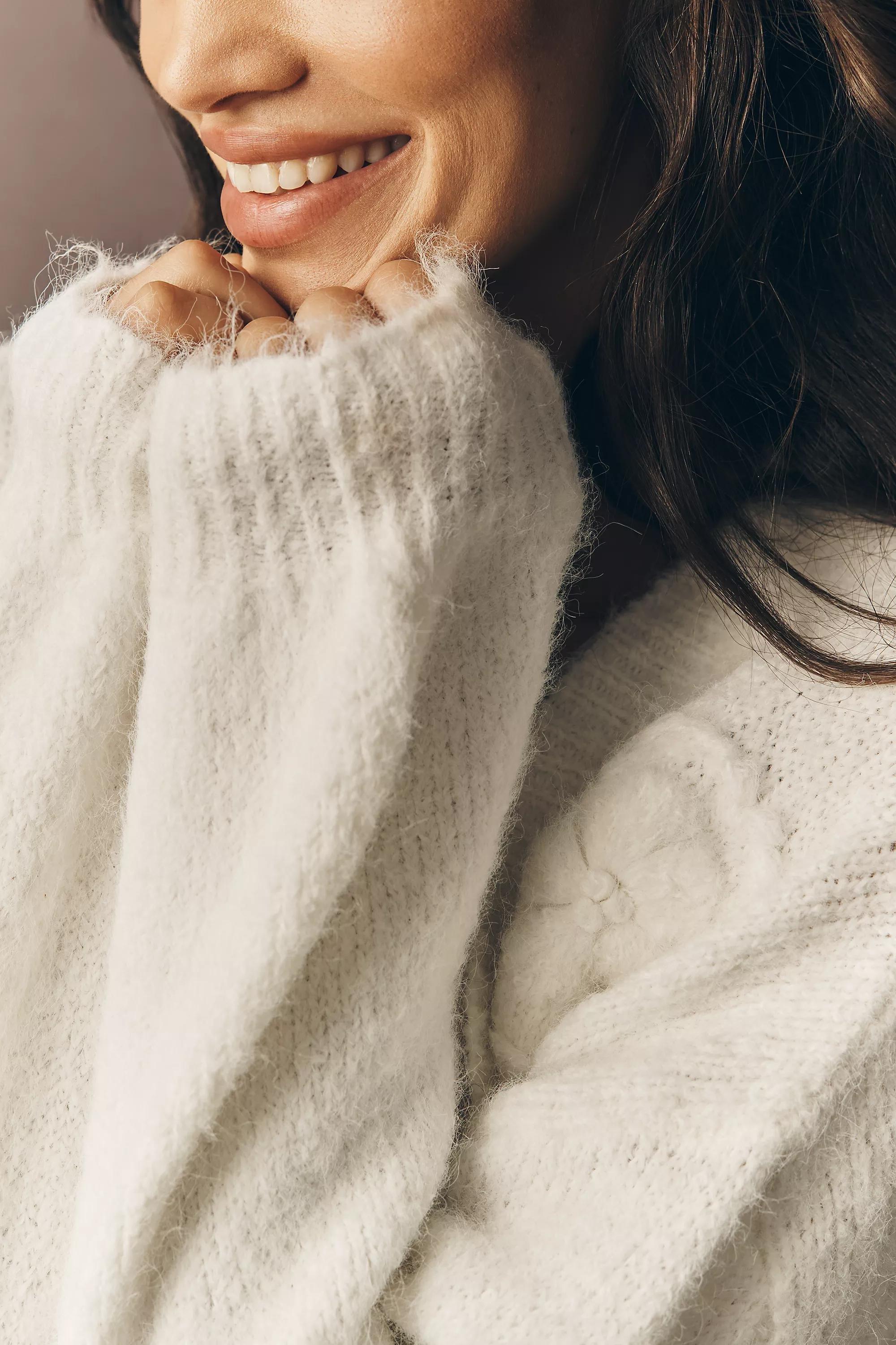 IVORY By Anthropologie 3D Floral Embroidered Cardigan, A501_0011, large image number 3