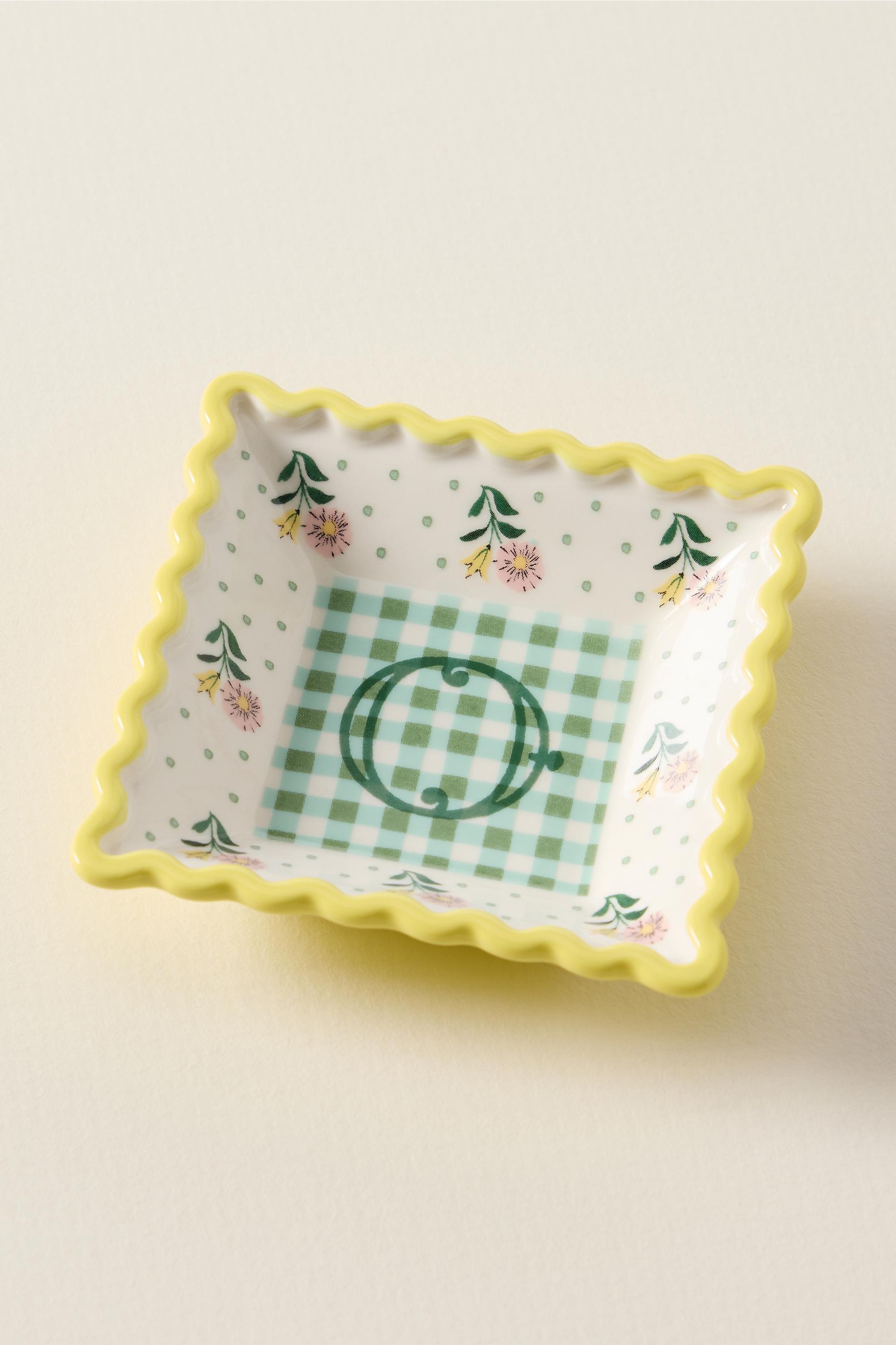 O Georgia Monogram Stoneware Trinket Dish, A501_0915, medium