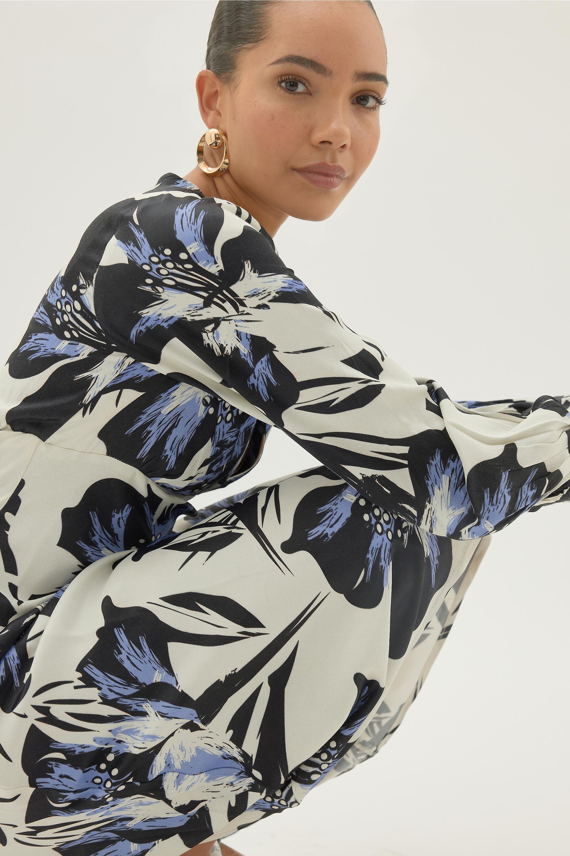 Fe Stefia Satin Minidress, Blue, A501_0049, large image number 2