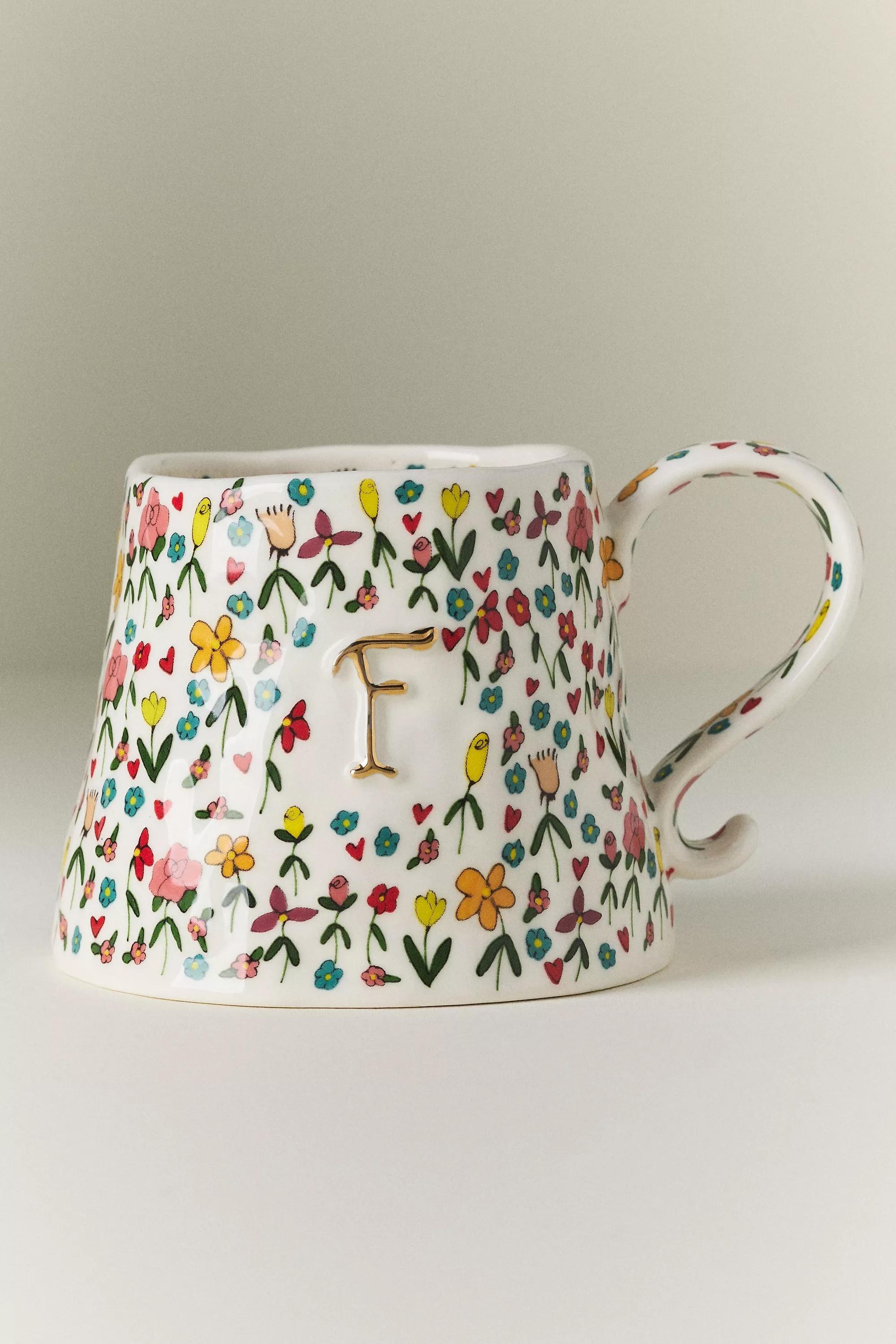 F The Mud Fairy Stoneware Monogram Mug, A501_0906, large image number 0