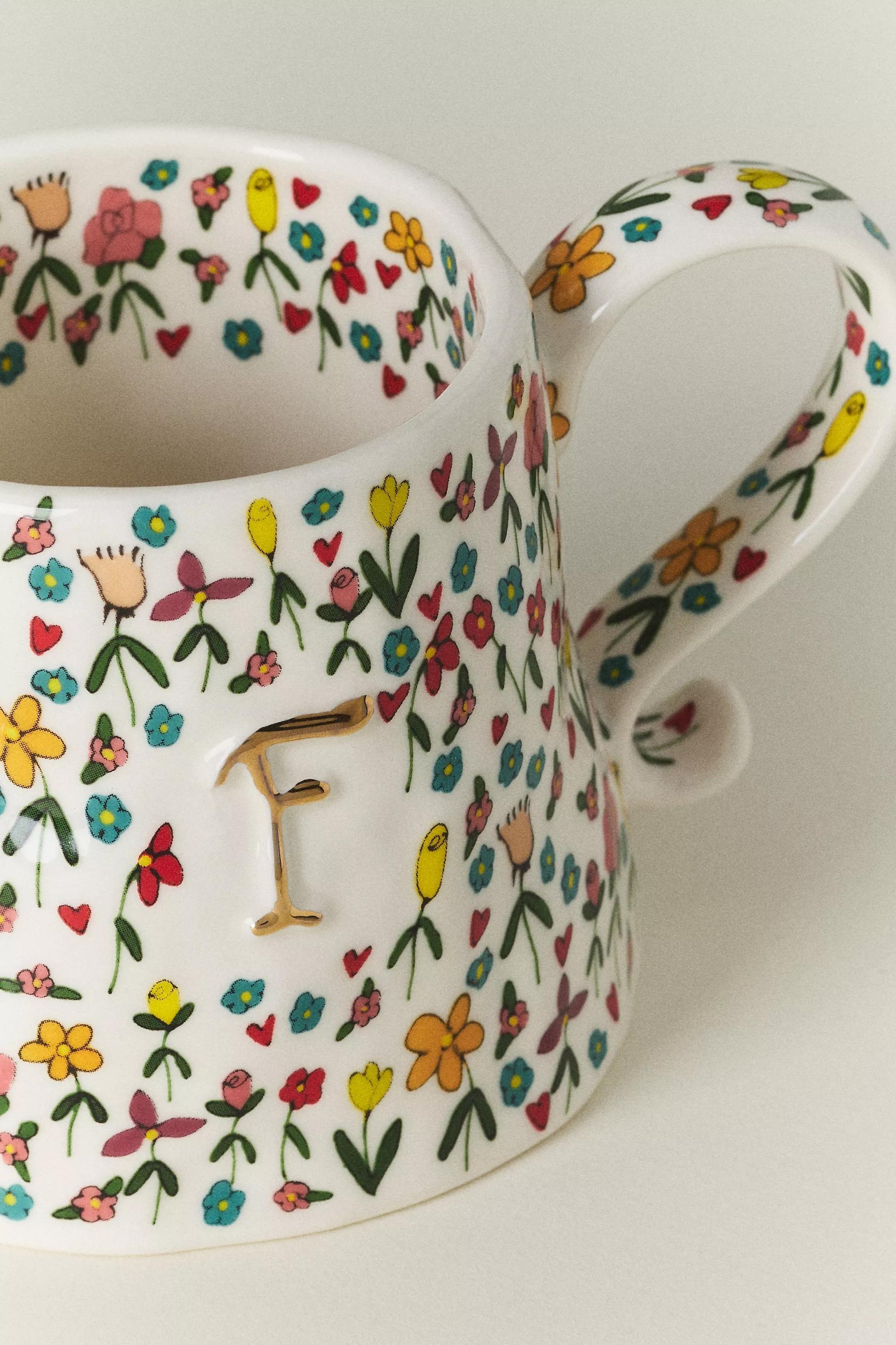 F The Mud Fairy Stoneware Monogram Mug, A501_0906, large image number 1