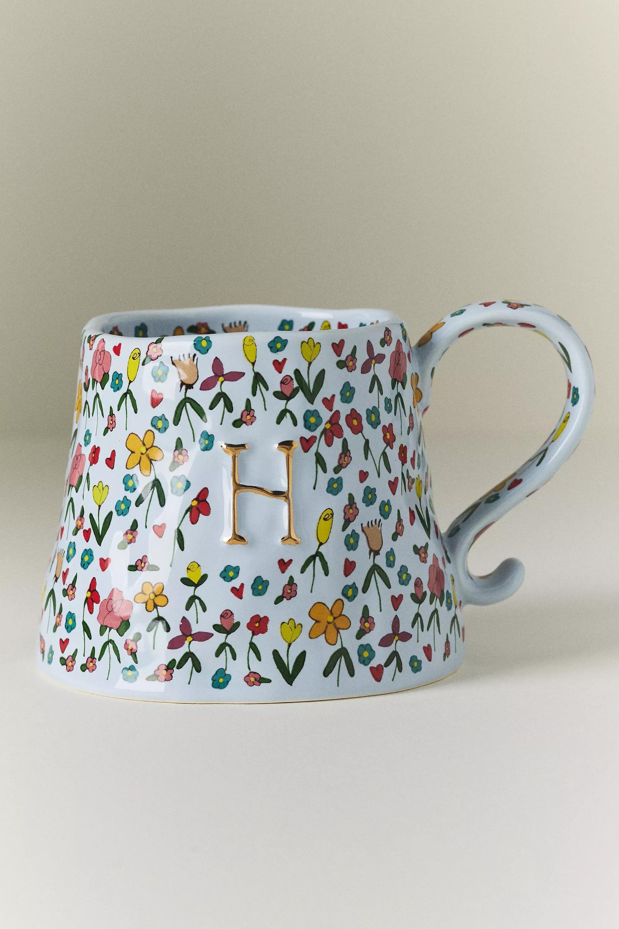 H The Mud Fairy Stoneware Monogram Mug, A501_0908, medium