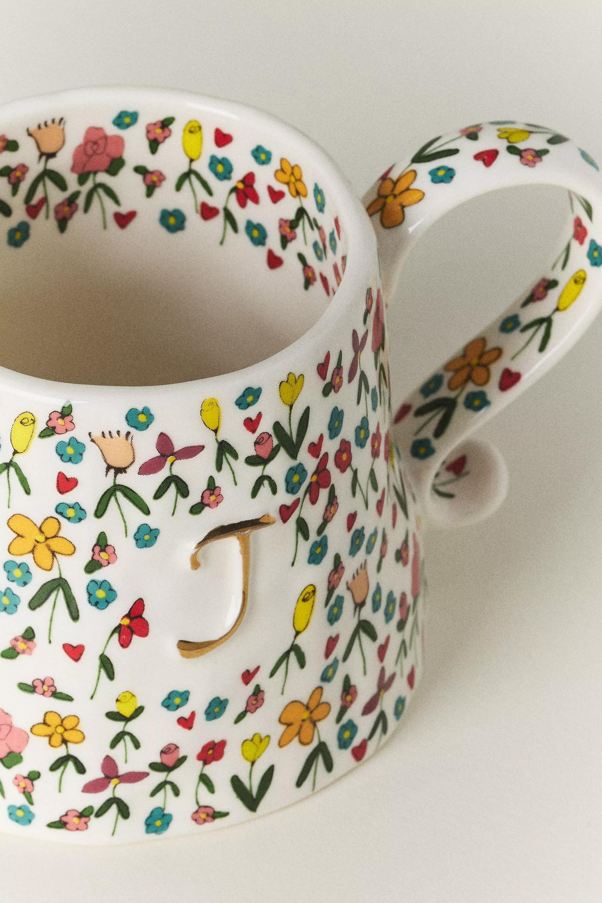 J The Mud Fairy Stoneware Monogram Mug, A501_0910, large image number 1