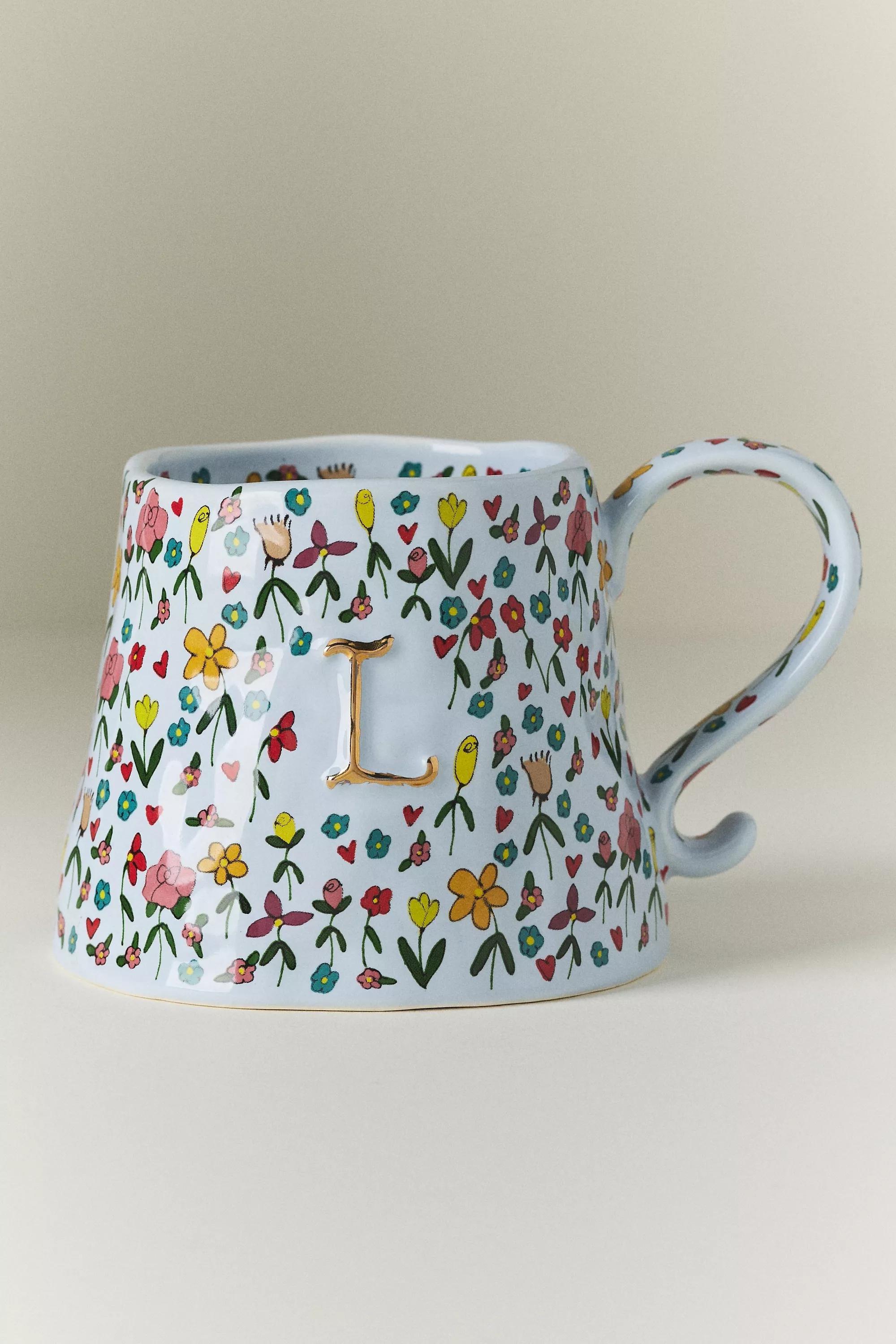 L The Mud Fairy Stoneware Monogram Mug, A501_0912, large image number 0