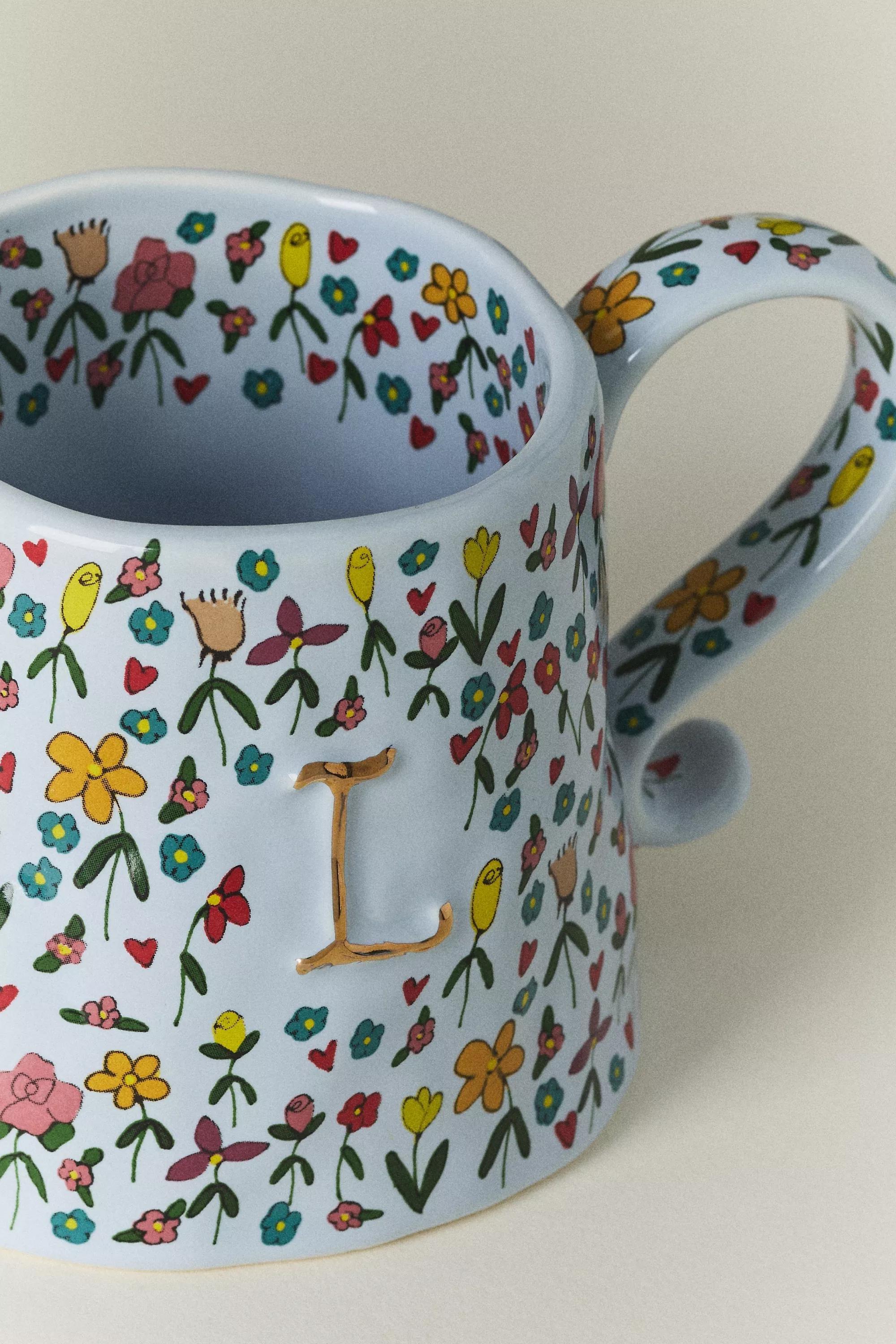 L The Mud Fairy Stoneware Monogram Mug, A501_0912, large image number 1