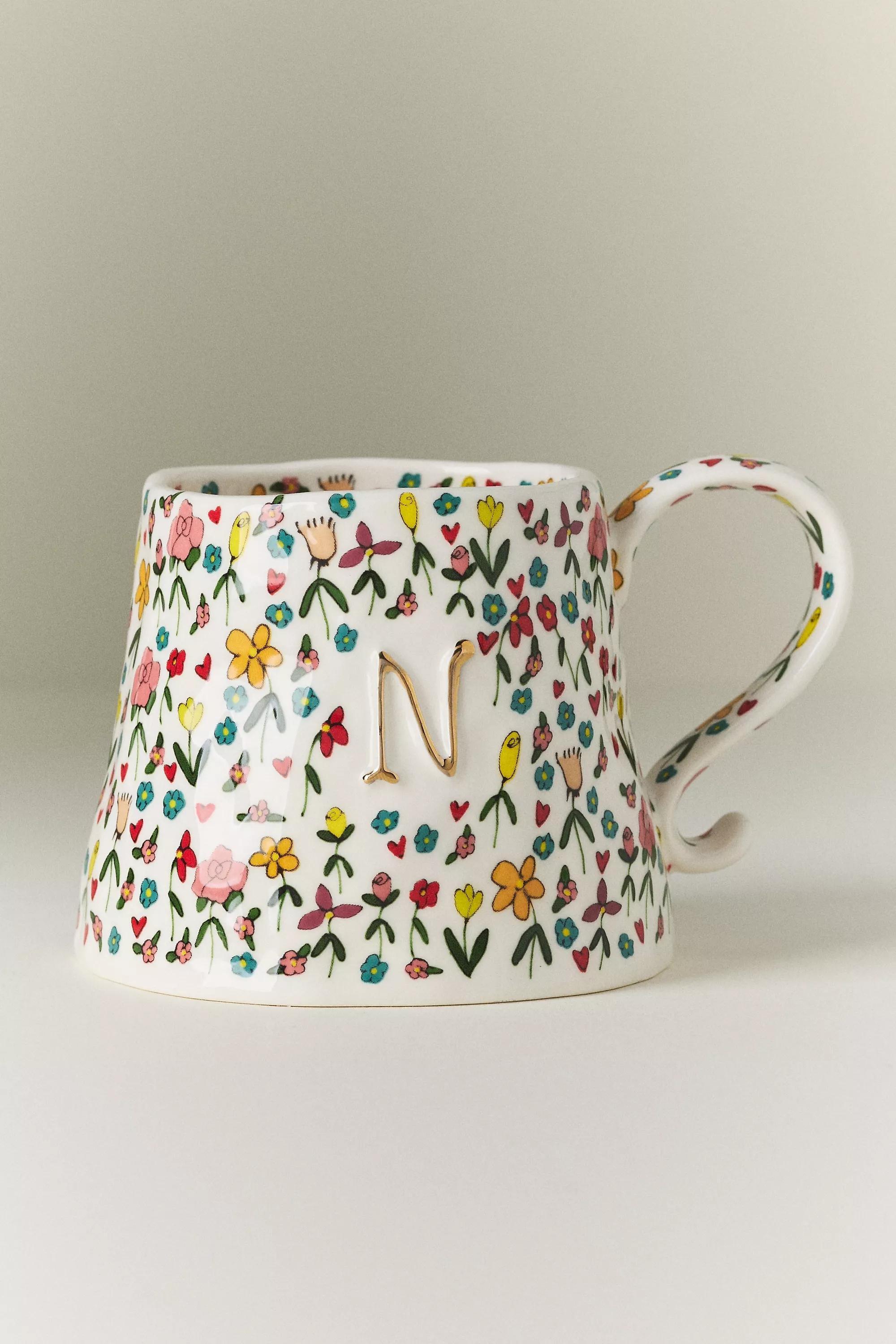 N The Mud Fairy Stoneware Monogram Mug, A501_0914, large image number 0