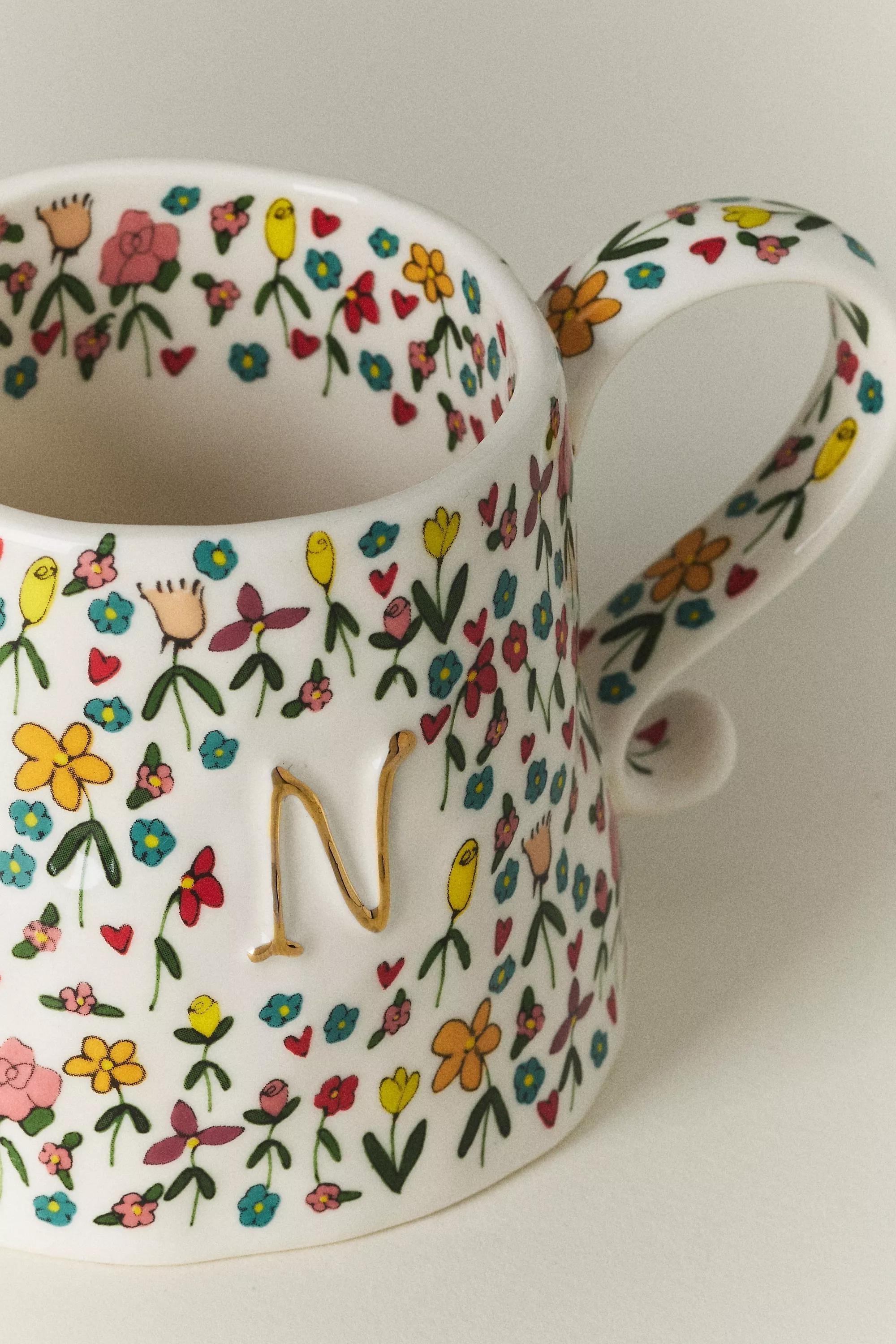 N The Mud Fairy Stoneware Monogram Mug, A501_0914, large image number 1