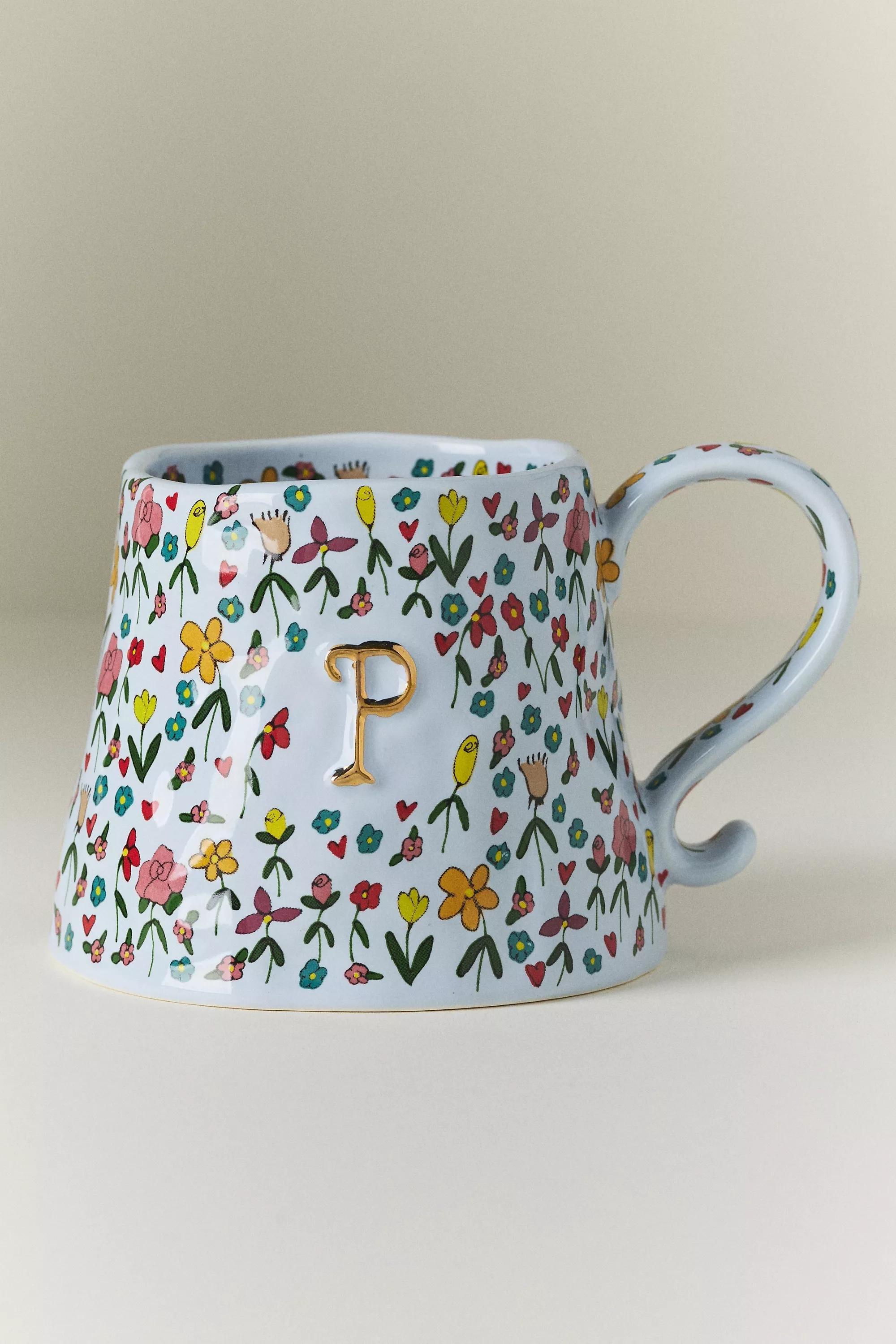 P The Mud Fairy Stoneware Monogram Mug, A501_0916, large image number 0
