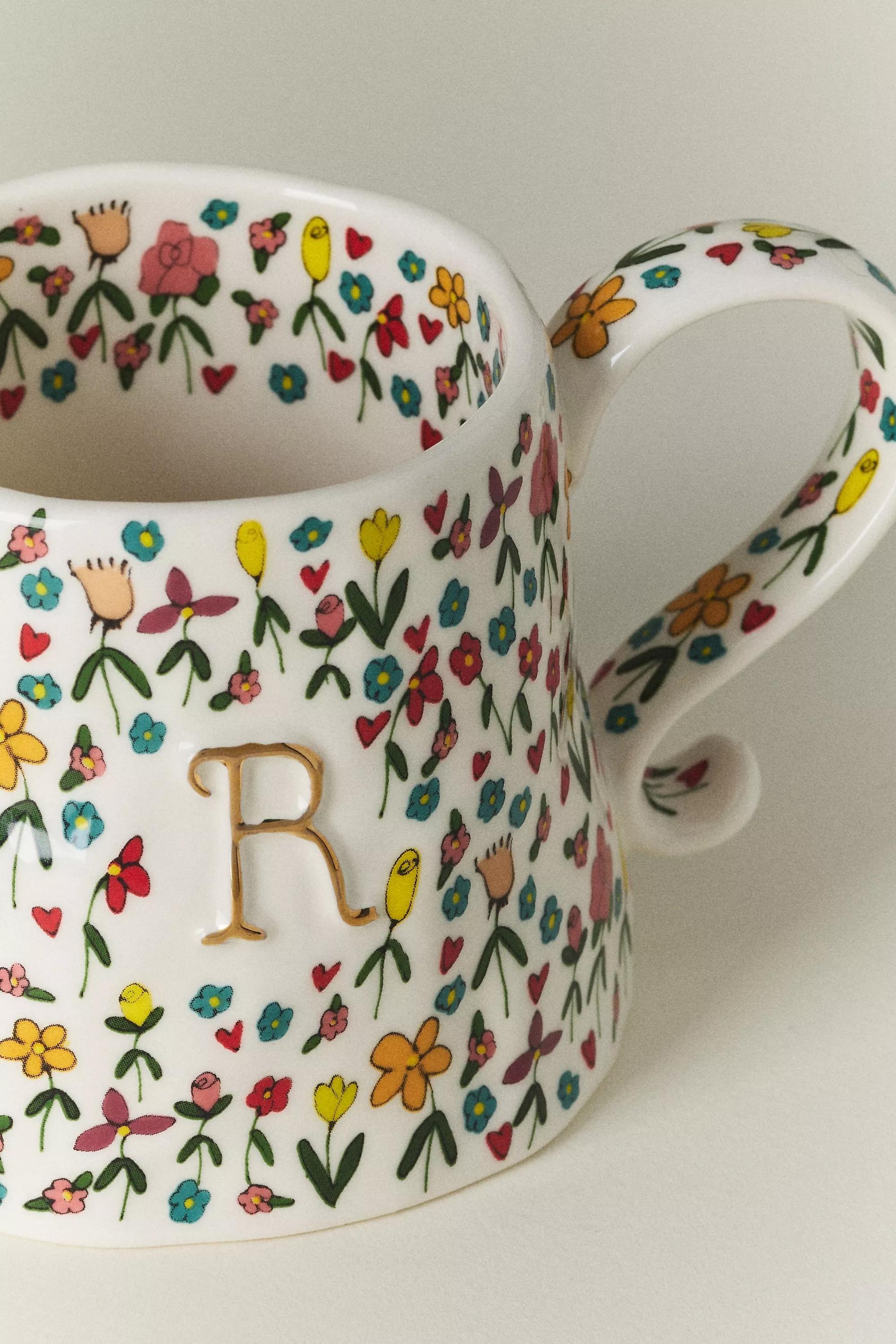 R The Mud Fairy Stoneware Monogram Mug, A501_0918, large image number 1