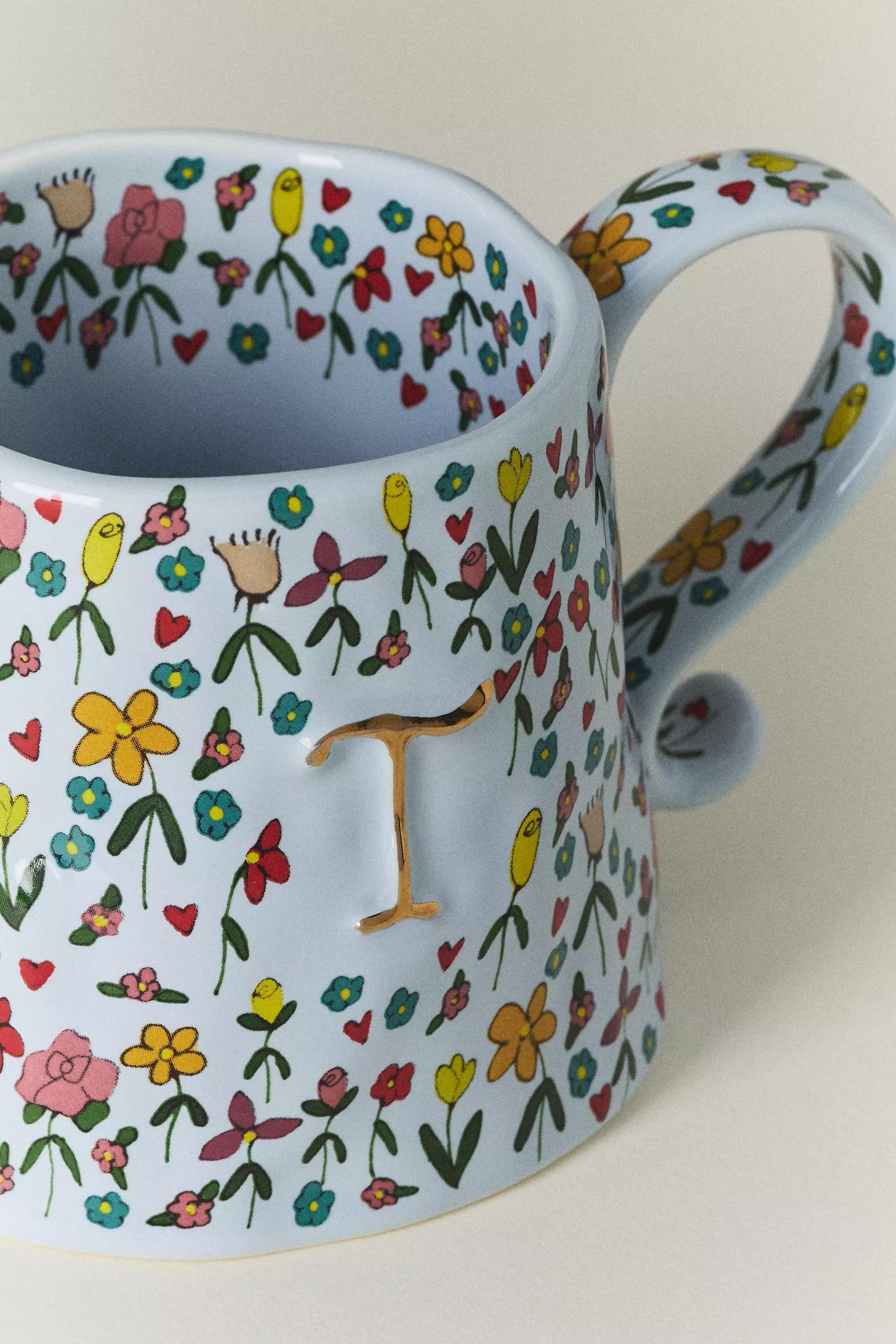 T The Mud Fairy Stoneware Monogram Mug, A501_0920, medium